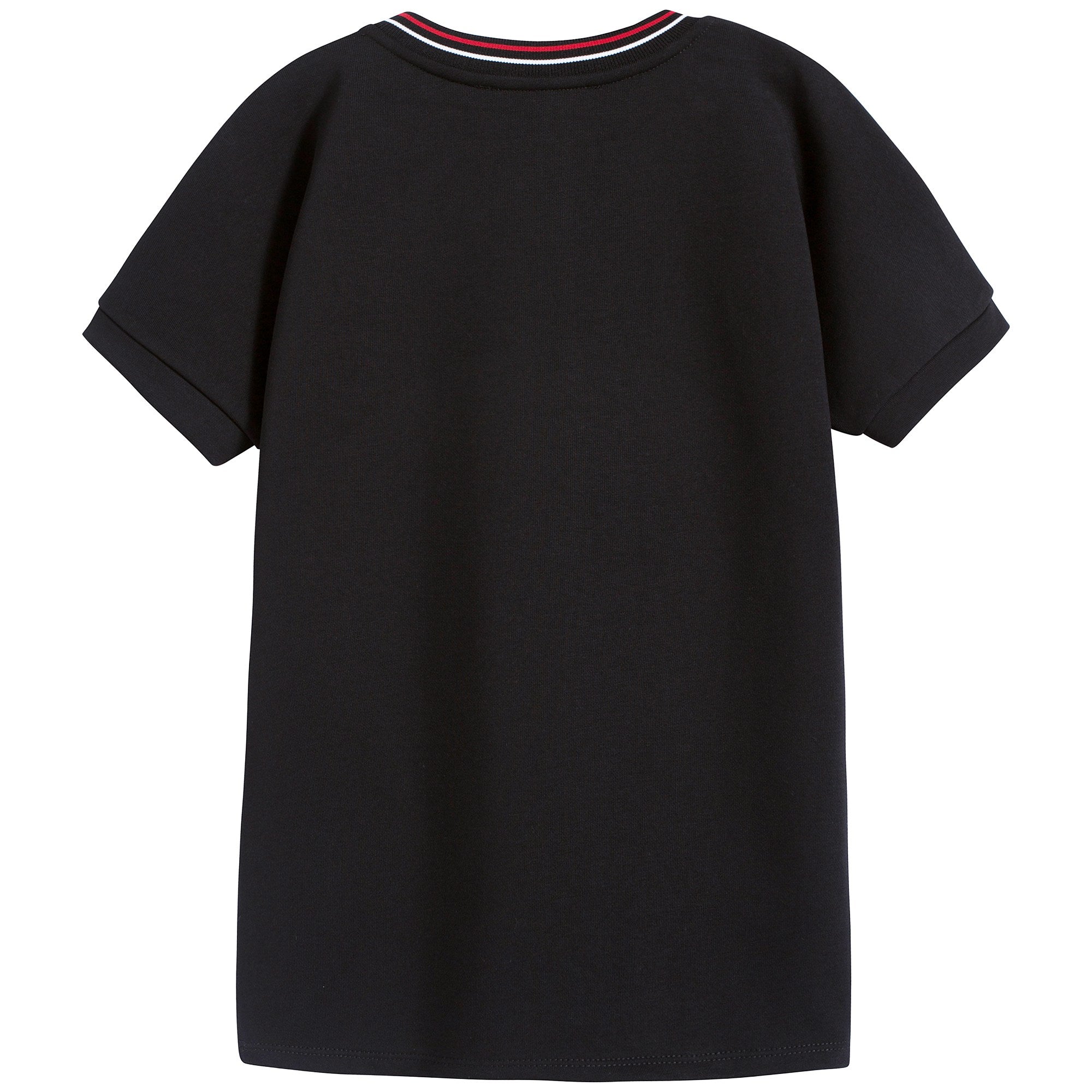 Girls Black Logo Cotton Dress