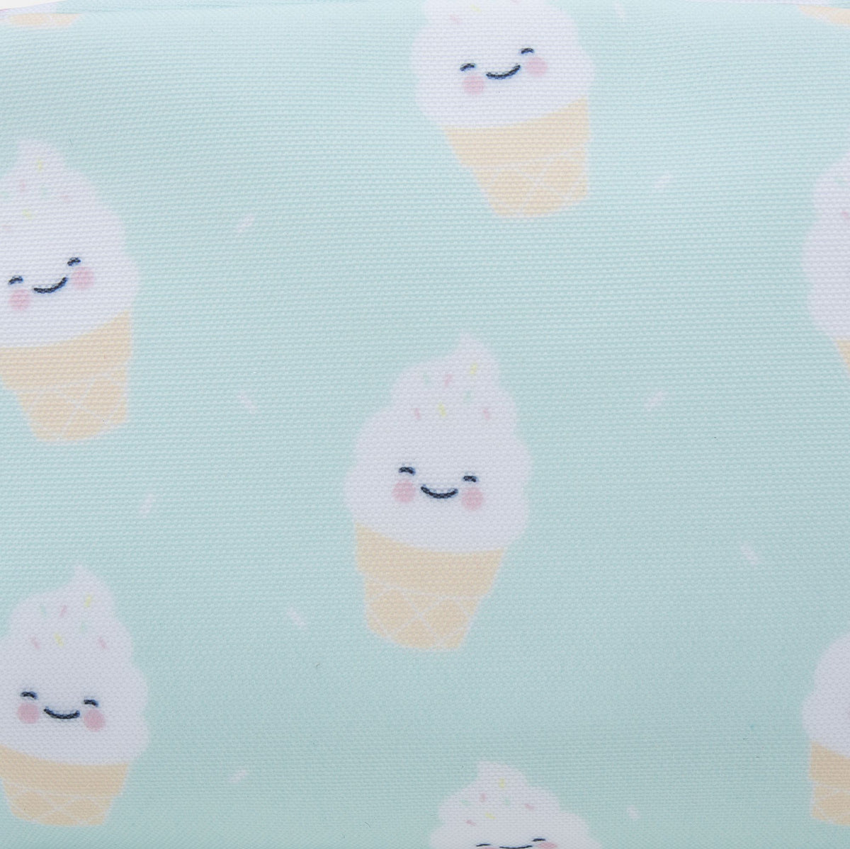 Trousse crayon imprimé crème glacée vert menthe pour filles (21 x 11cm)