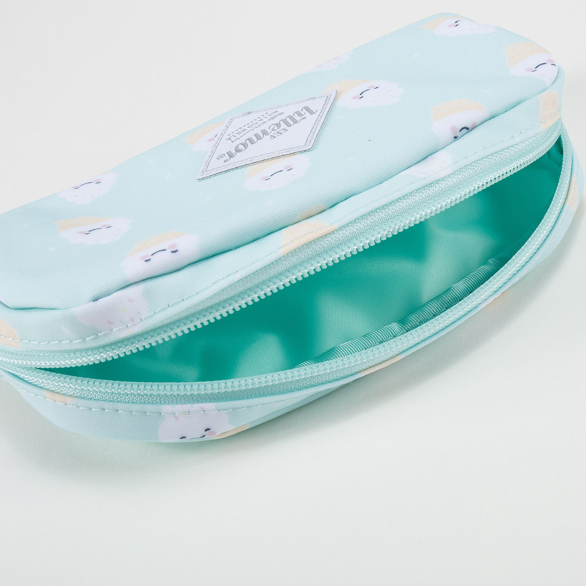 Trousse crayon imprimé crème glacée vert menthe pour filles (21 x 11cm)
