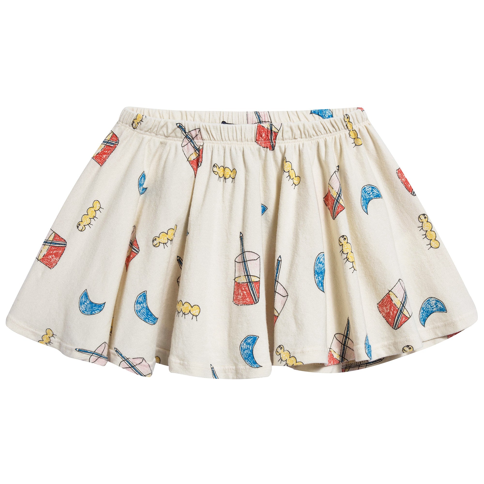 Girls Raw White Glasses Cotton Skirt