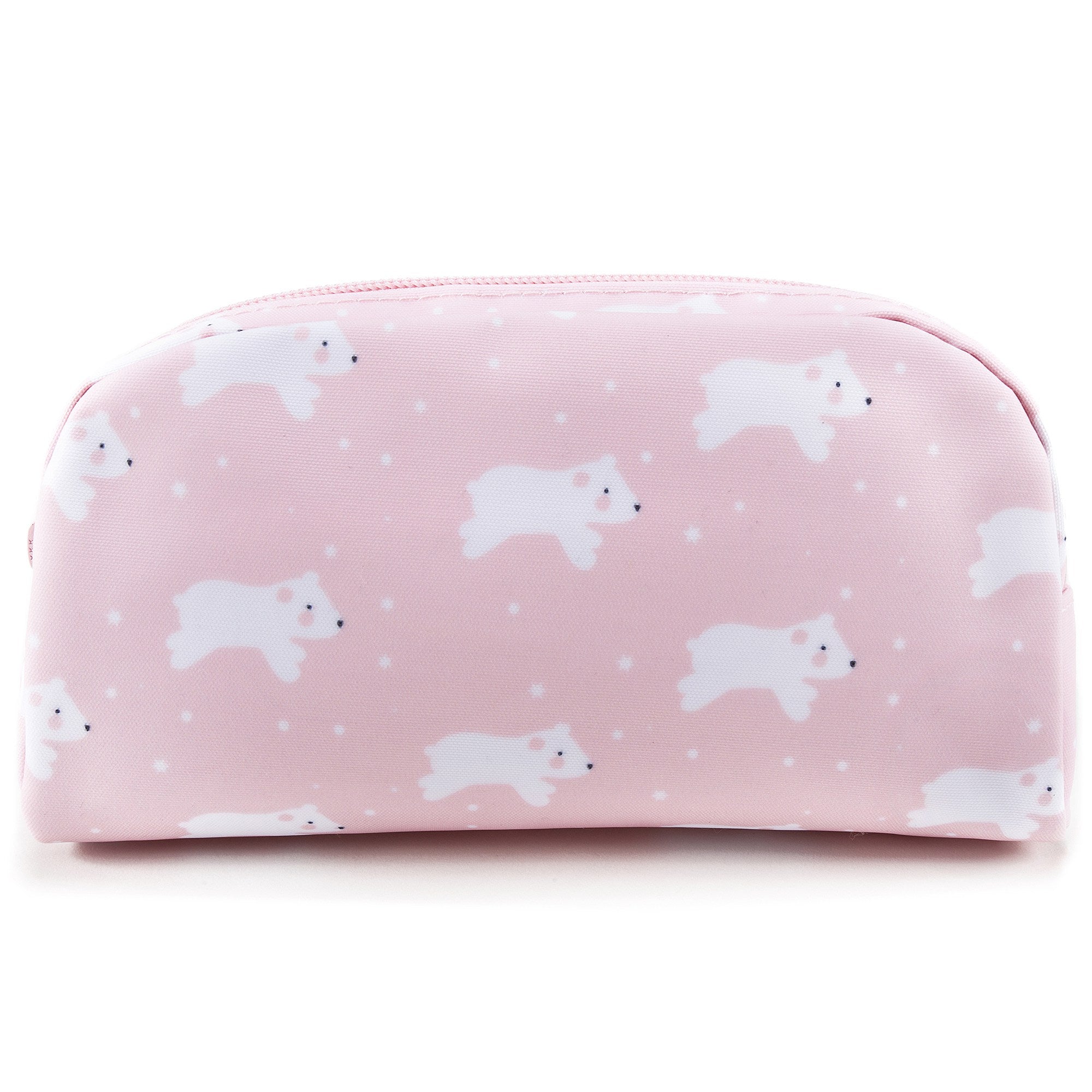 Girls Light Pink Dog Printed Pencil Pouch(21 x 11cm)