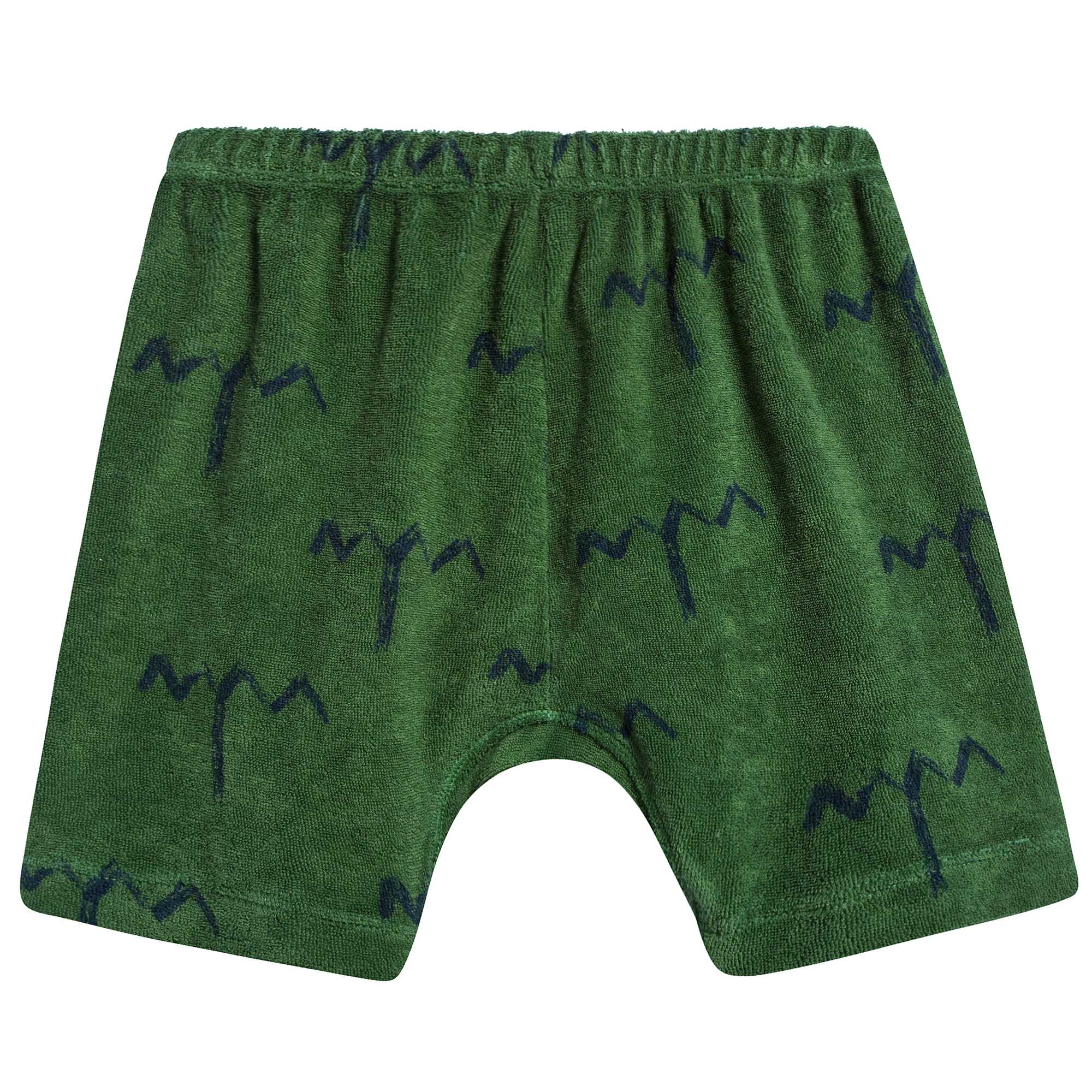 Girls Green Trees Cotton Shorts