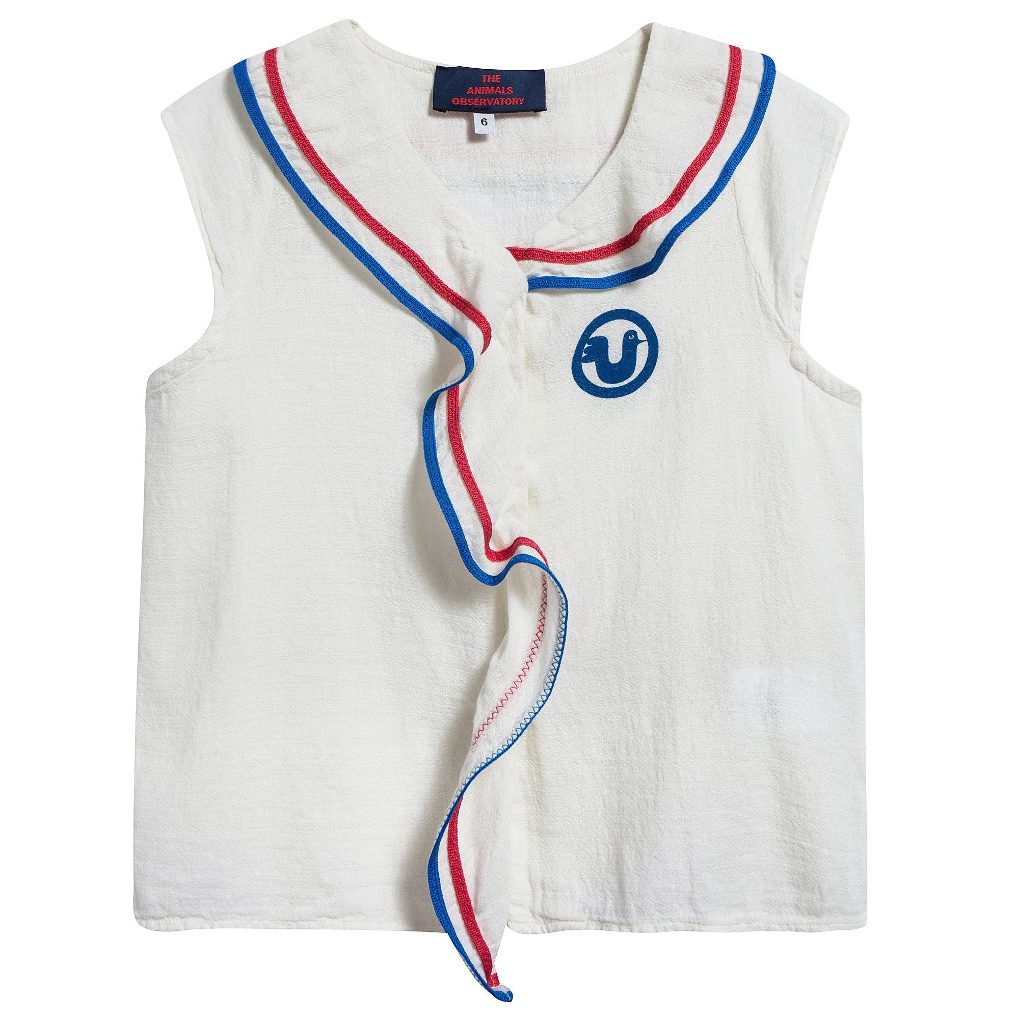 Girls Raw White Bird Cotton T-shirt