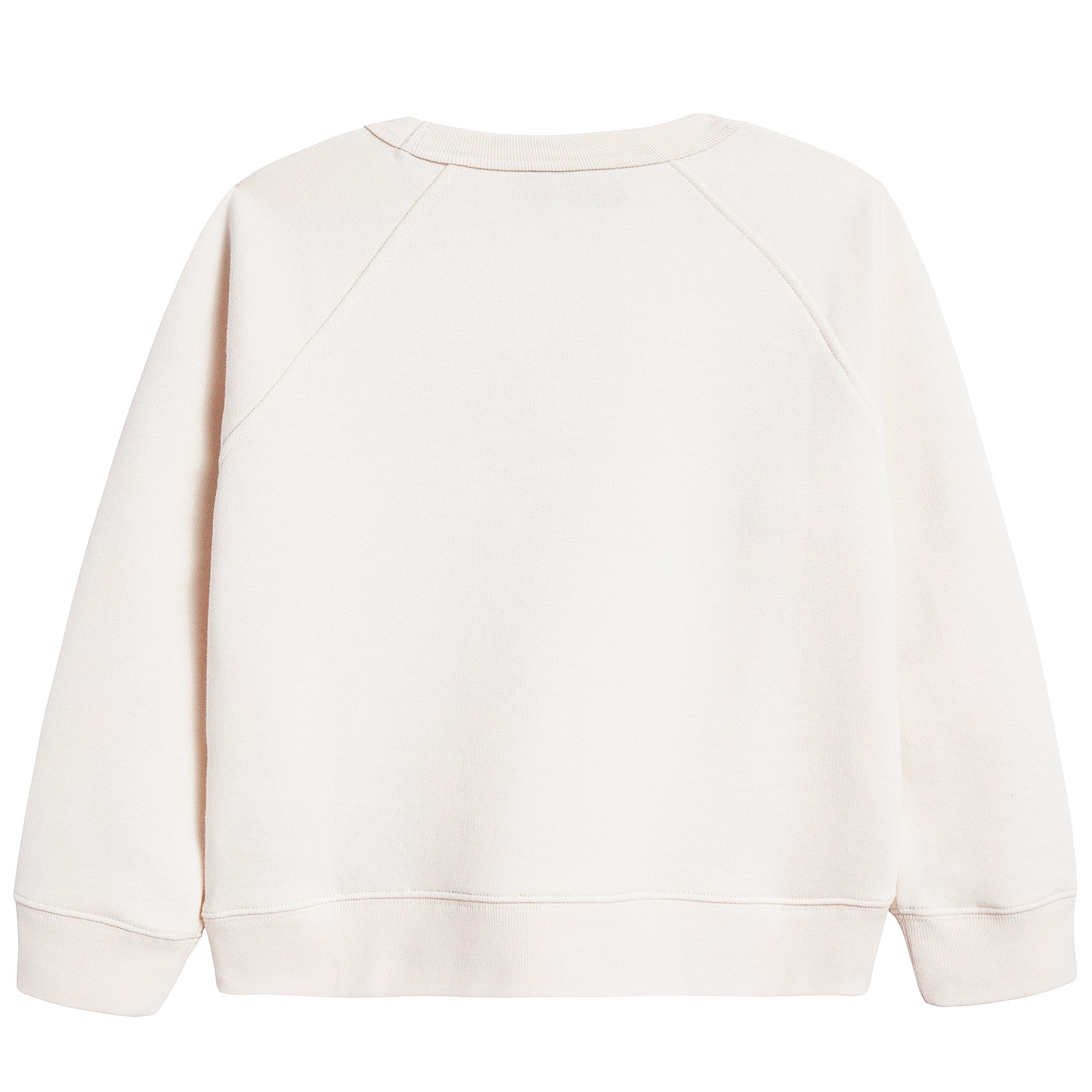 Girls White Logo Cotton Sweatshirt