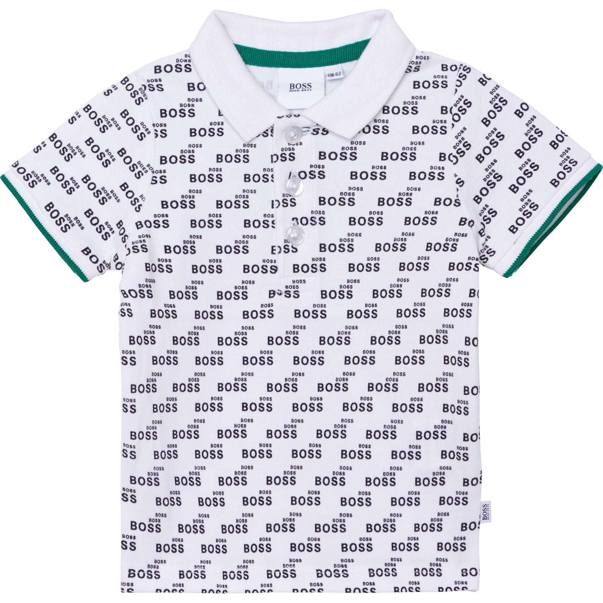 Baby Girls White Logo Cotton Polo Shirt