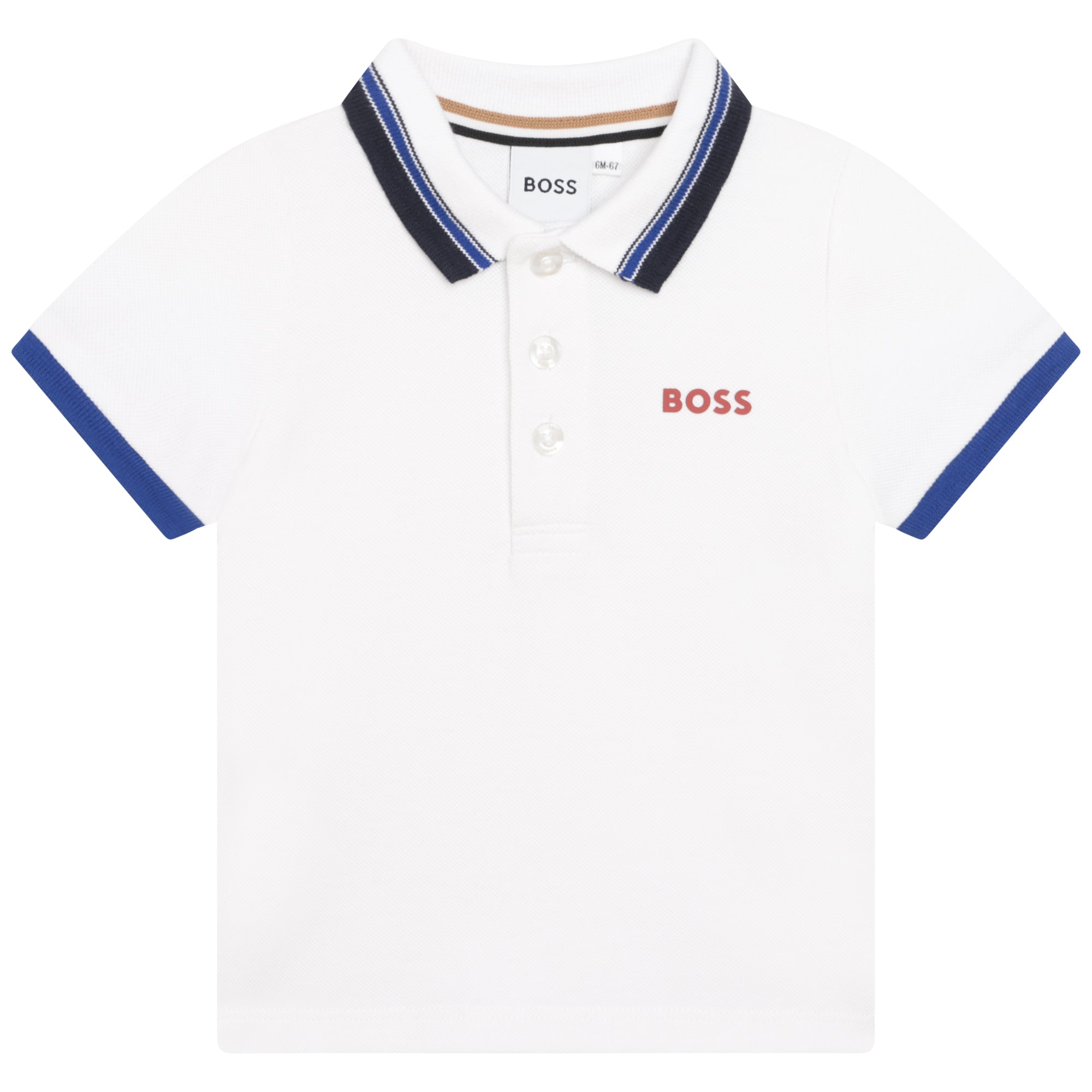 Baby Girls White Cotton Polo Shirt