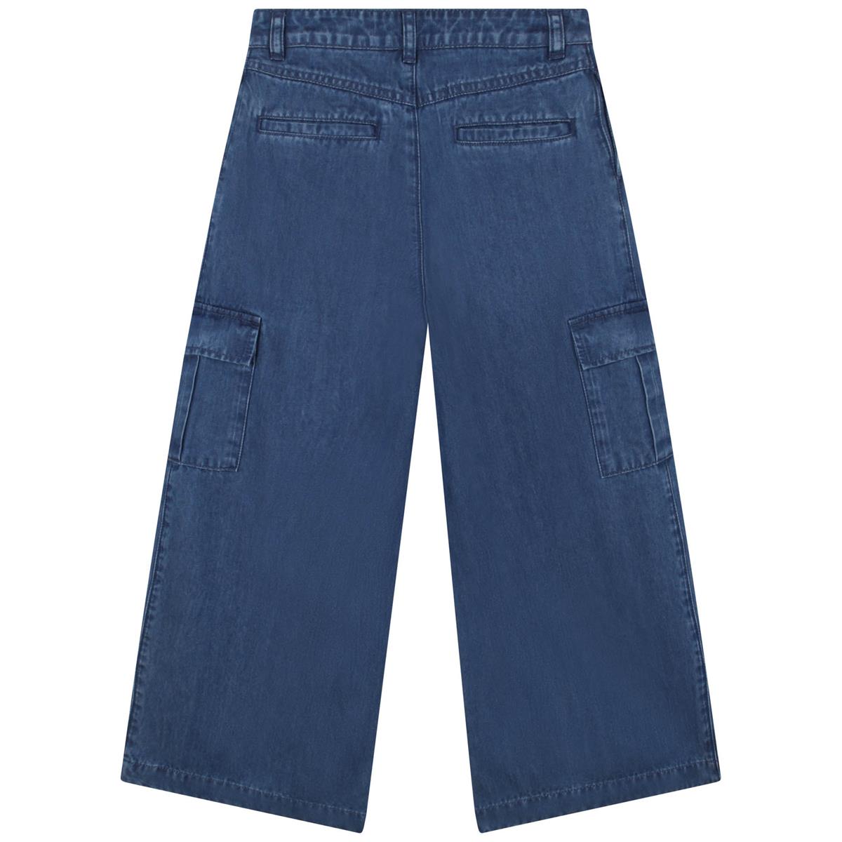 Girls Blue Denim Trousers