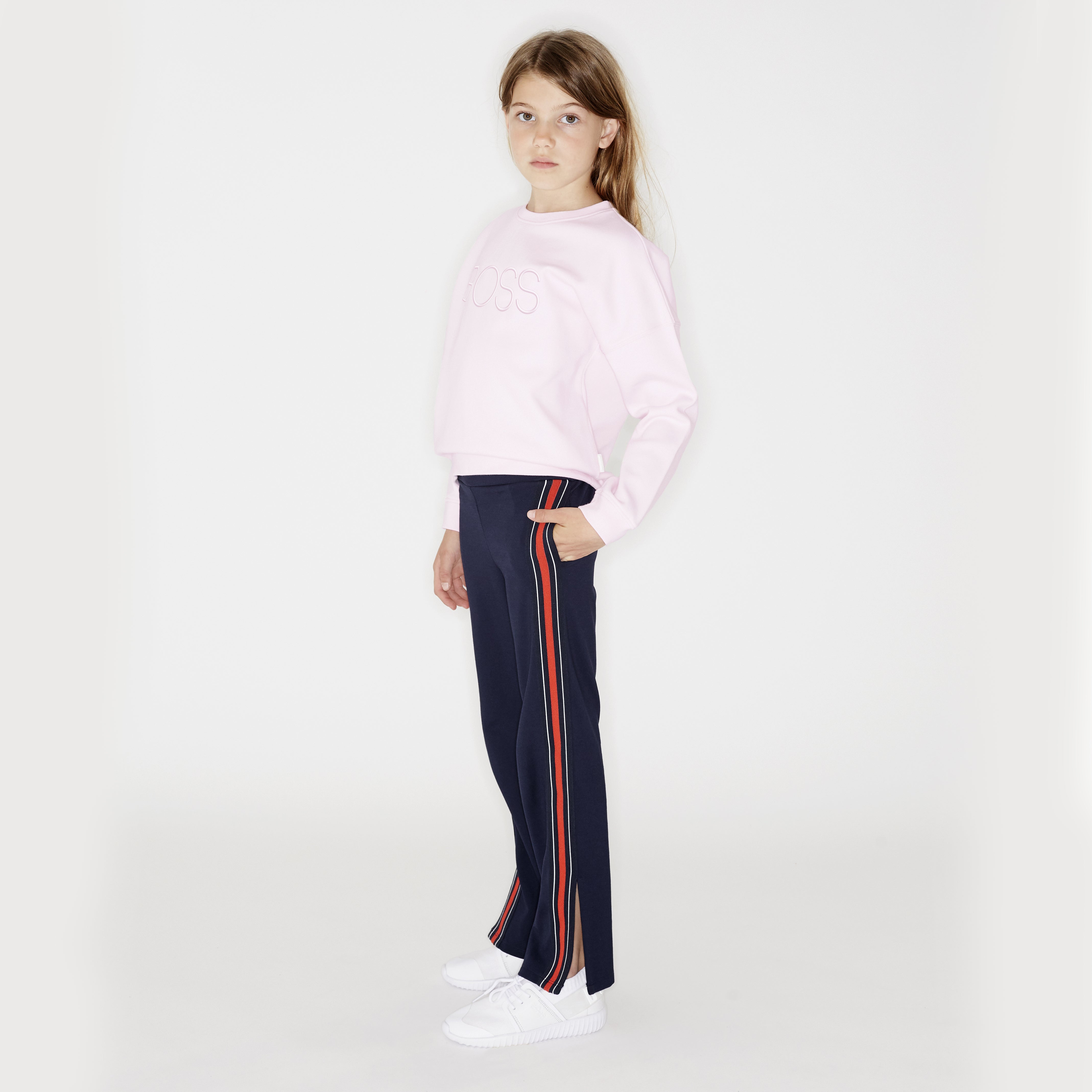 Girls Pale Pink Cotton Sweater