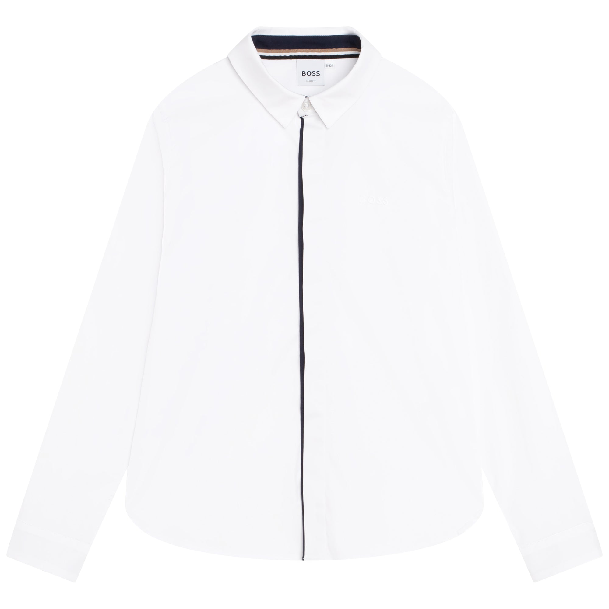 Boys White Cotton Shirt