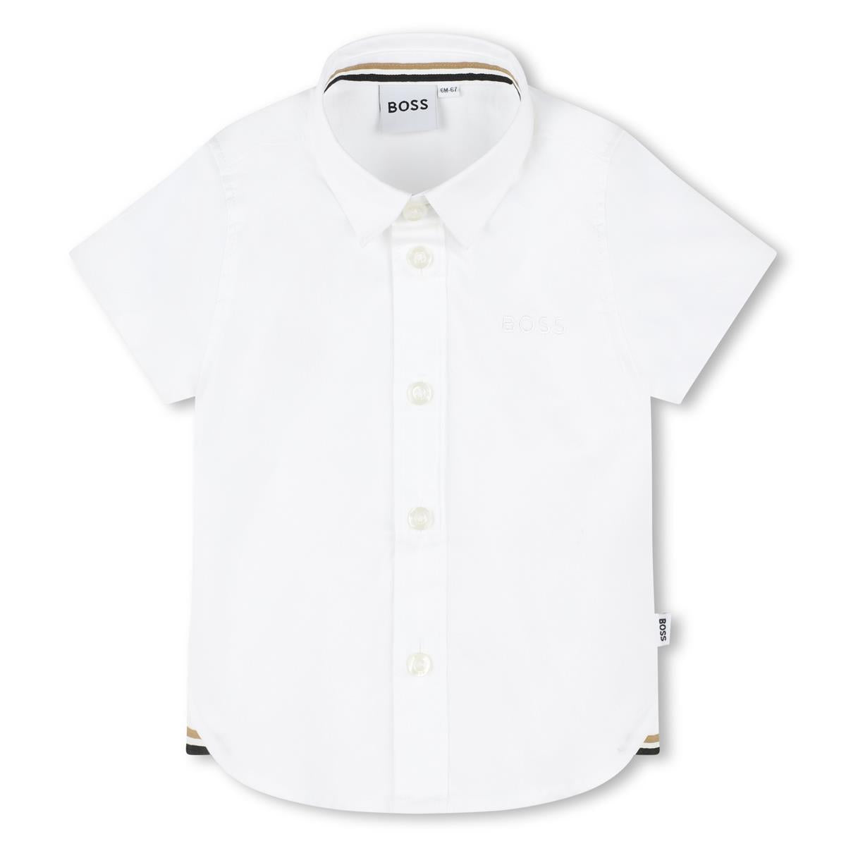 Baby Girls White Cotton Shirt
