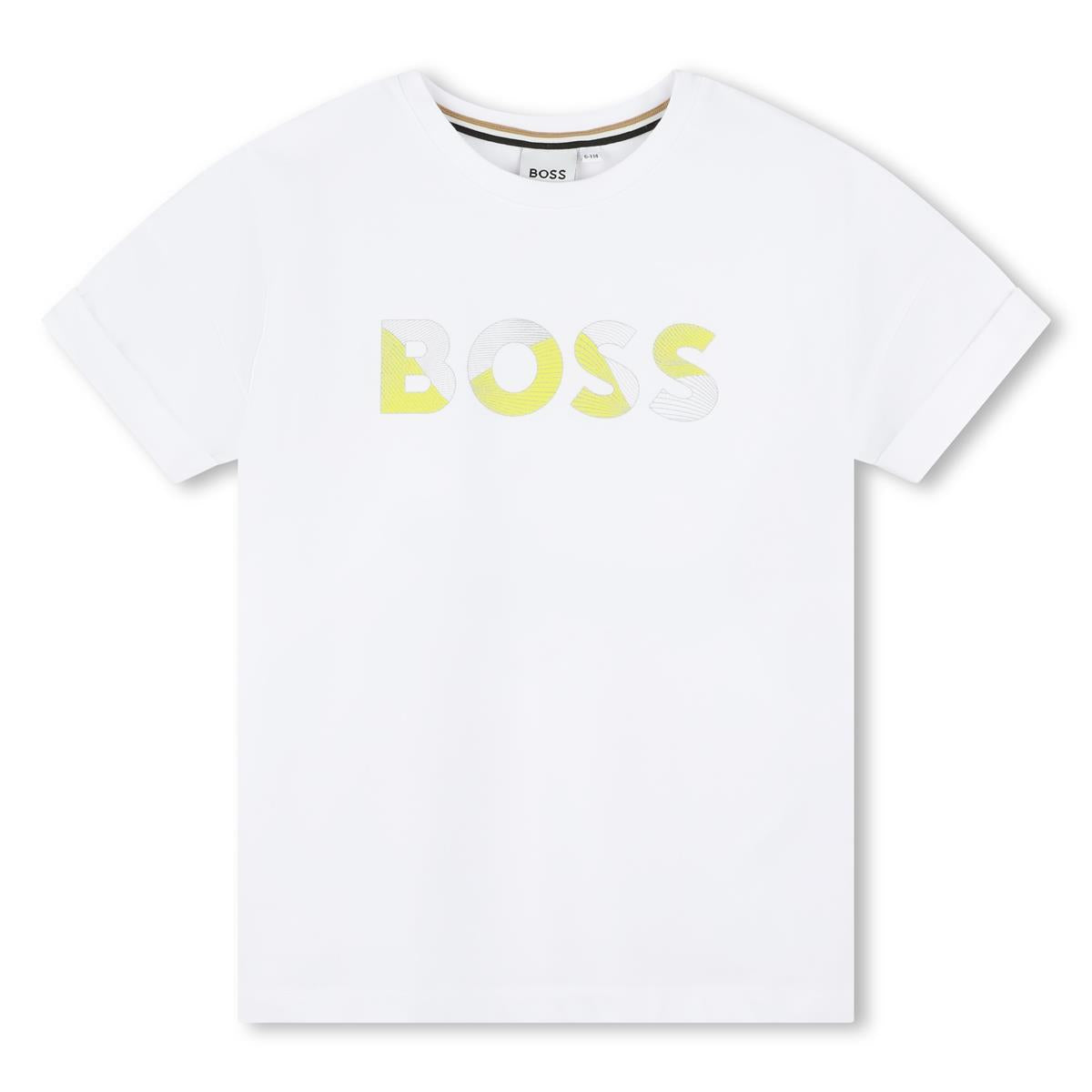 Girls White Cotton T-Shirt
