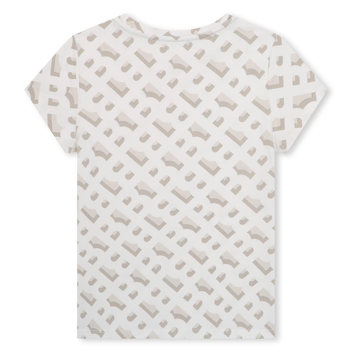 Girls White Cotton T-Shirt