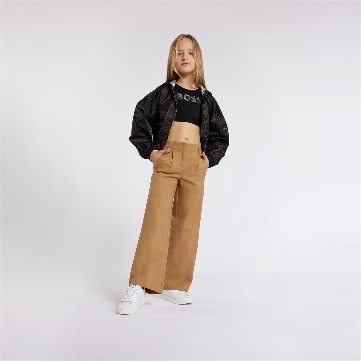 Girls Camel Trousers