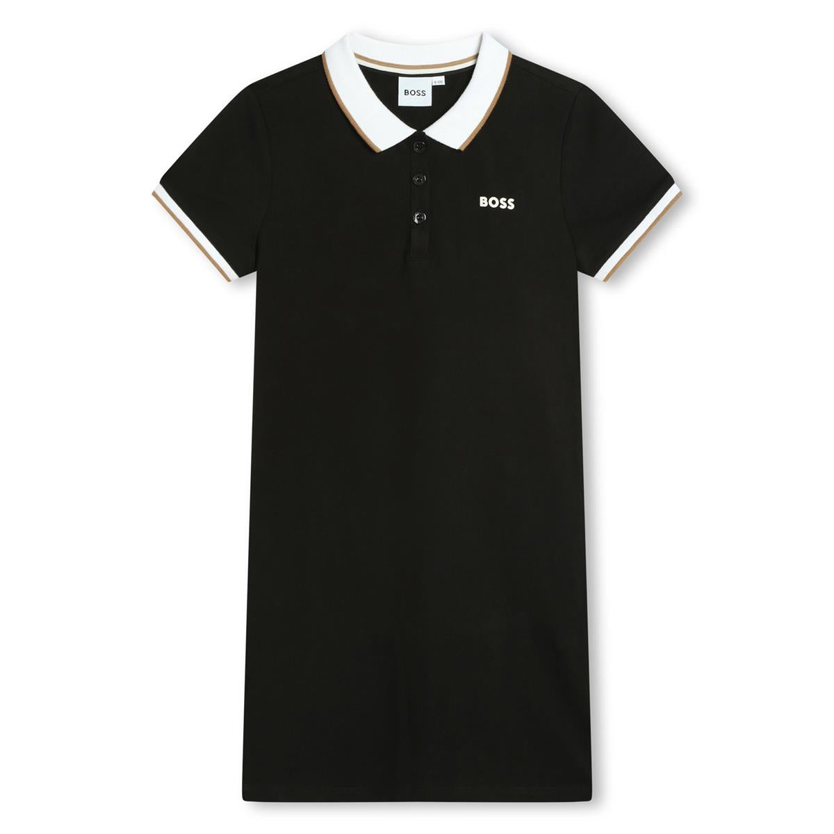 Girls Black Cotton Dress