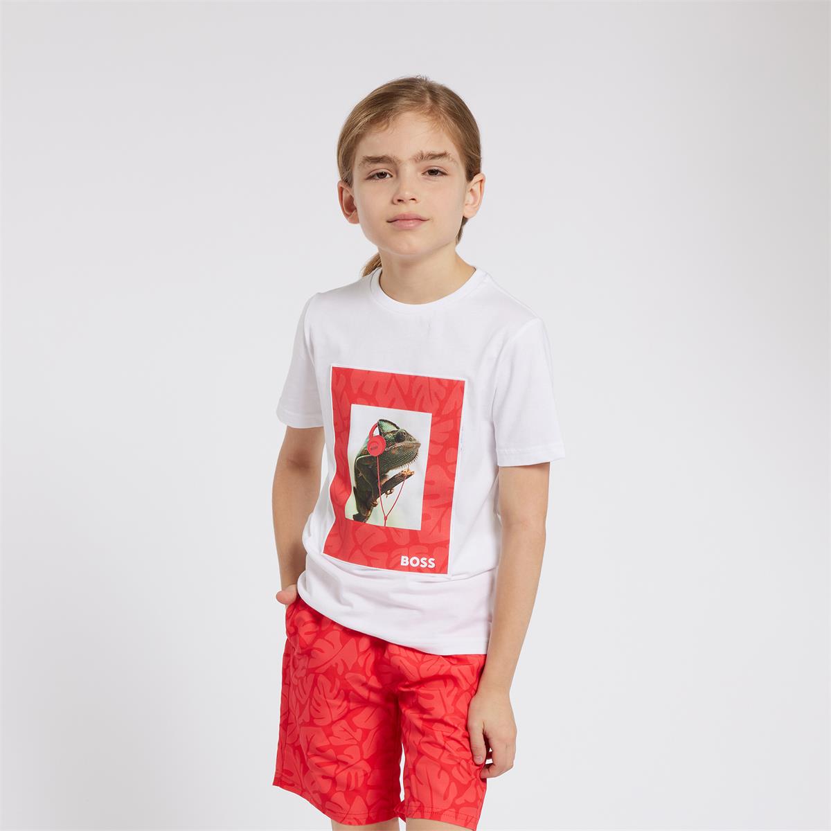 Boys Orange Swim Shorts