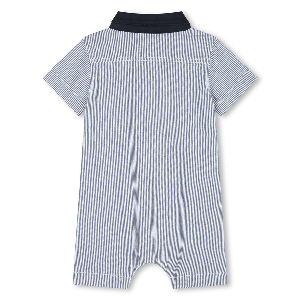 Baby Girls Blue Stripes Babysuit