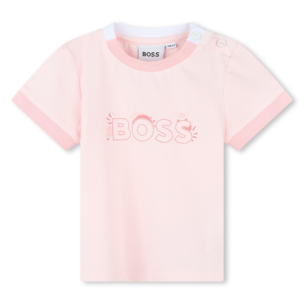 Baby Girls Pink Cotton T-Shirt