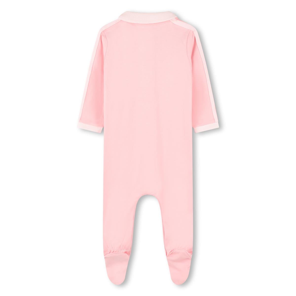 Baby Girls Pink Cotton Babysuit Set