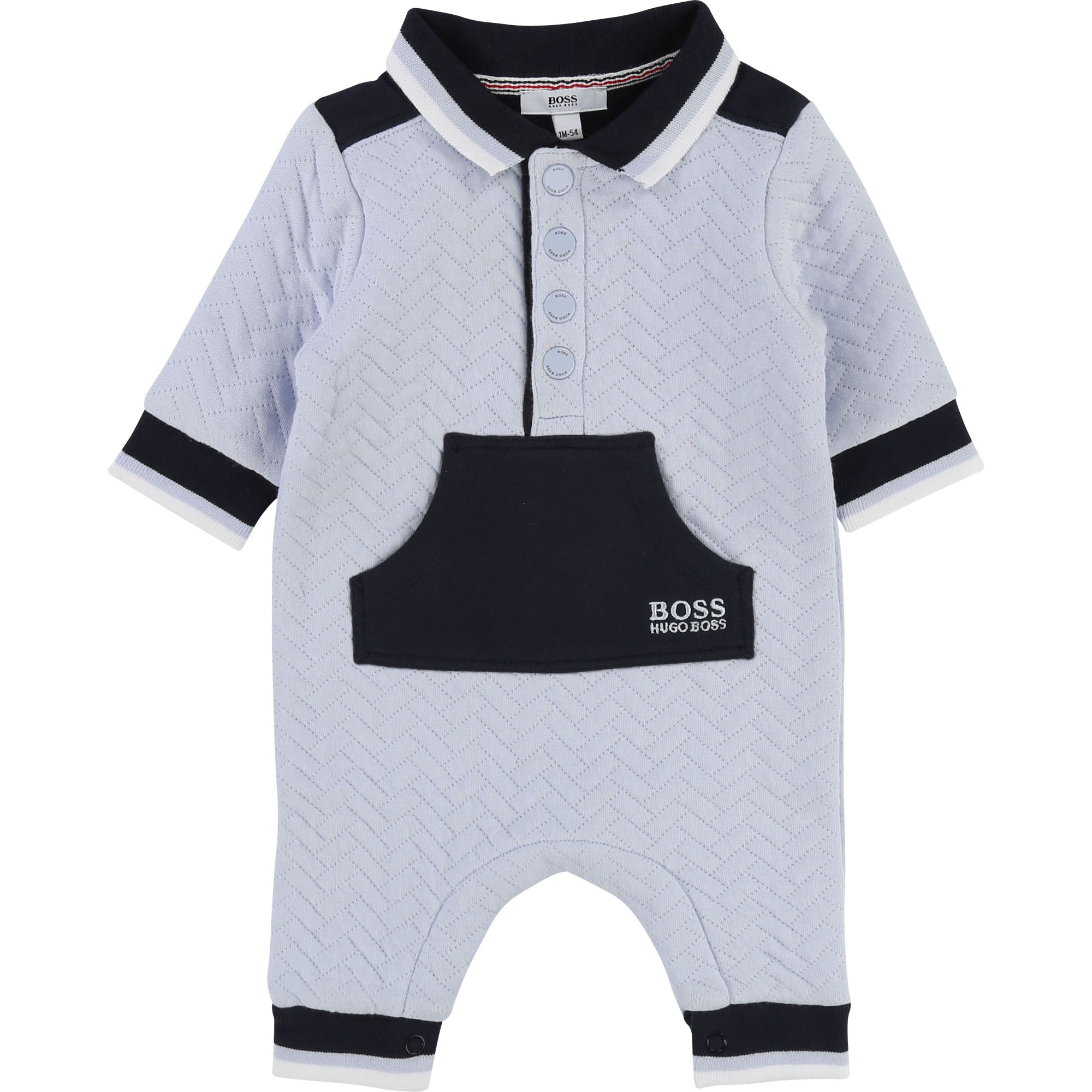 Baby Light Blue Cotton Babysuit