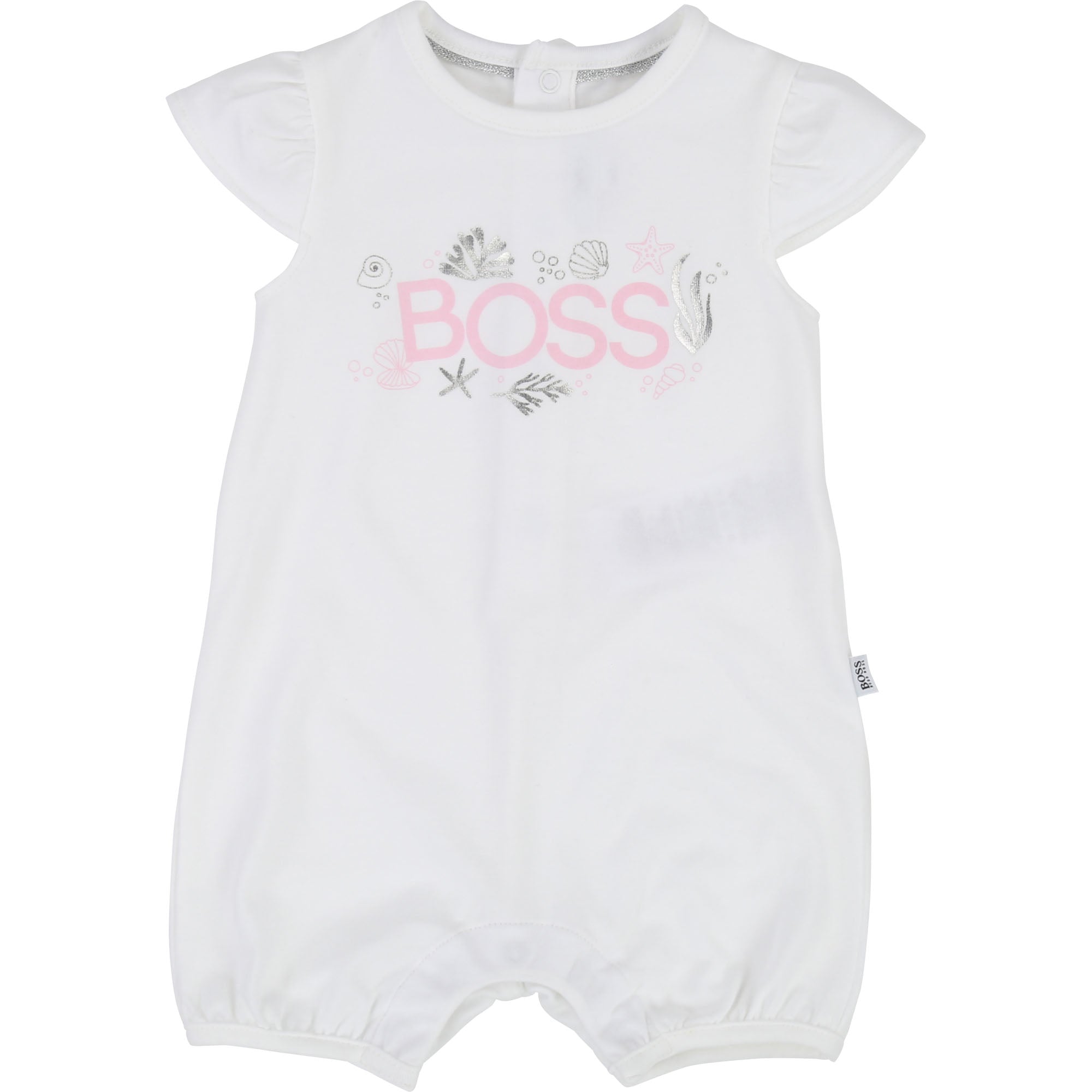Baby Girls White Cotton Babysuits