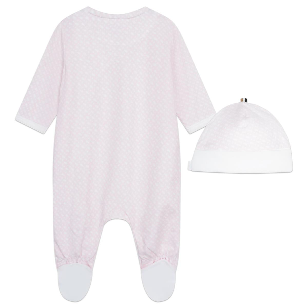 Baby Girls Pink Cotton Babysuit