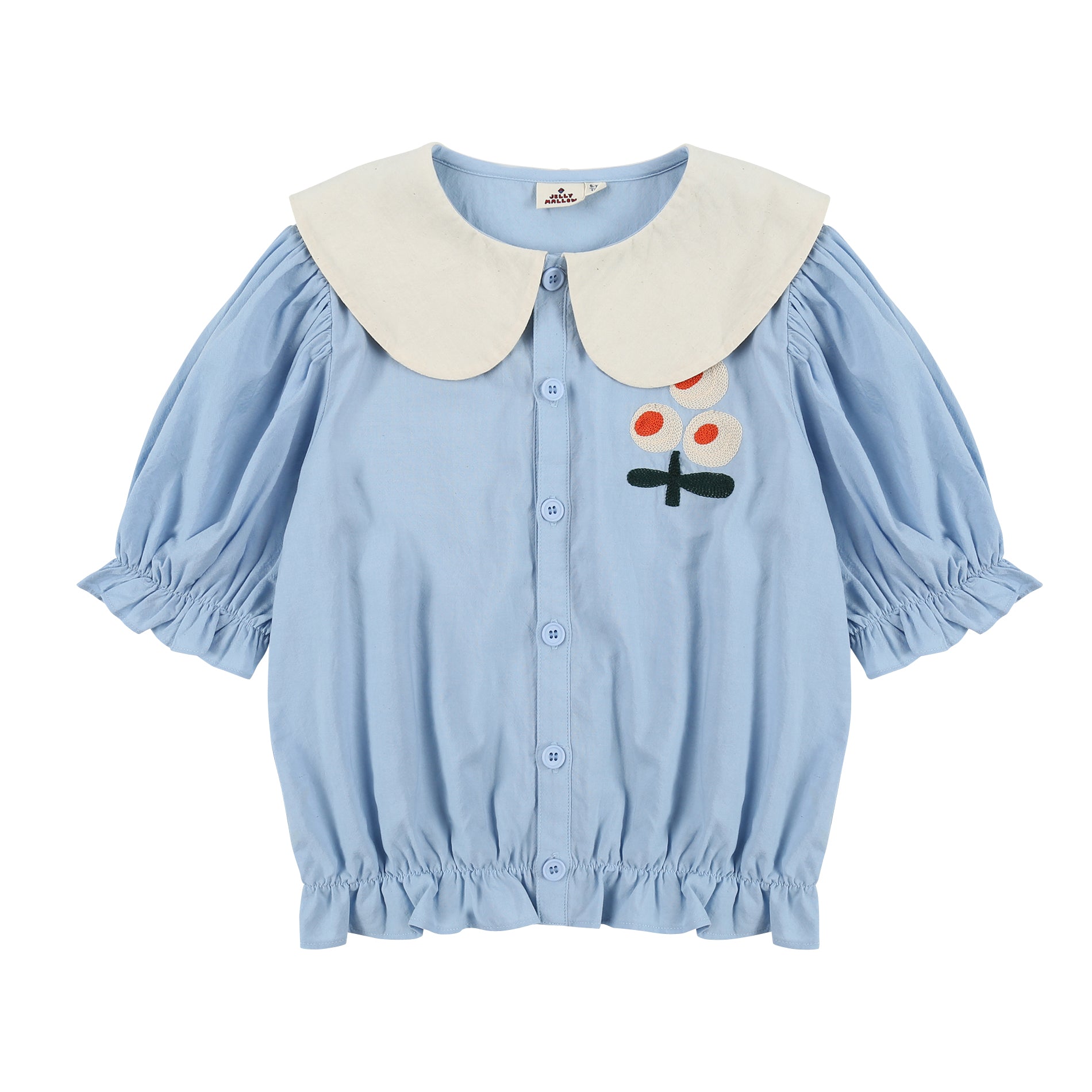Girls Blue Cotton Shirt