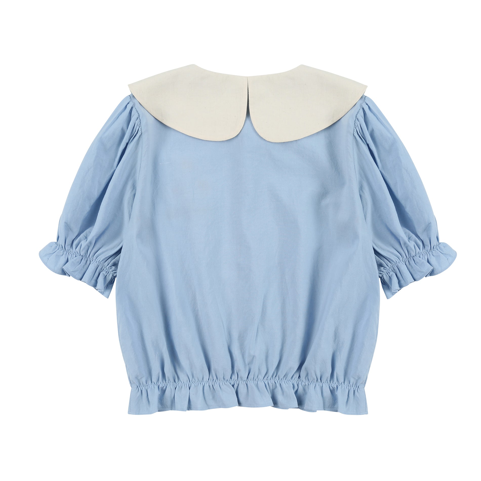 Girls Blue Cotton Shirt