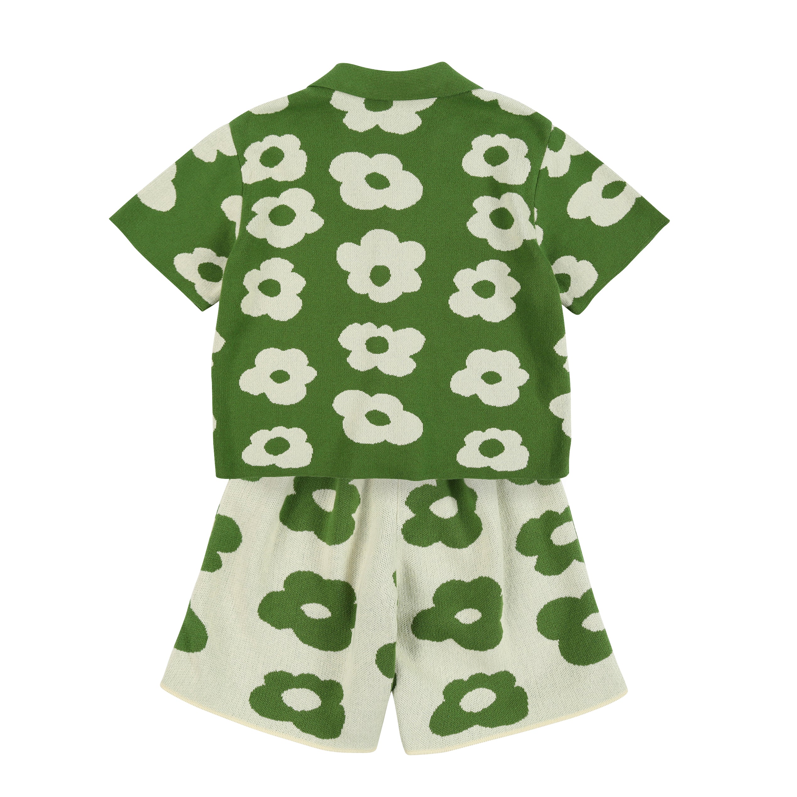 Boy & Girls Green Cotton Set