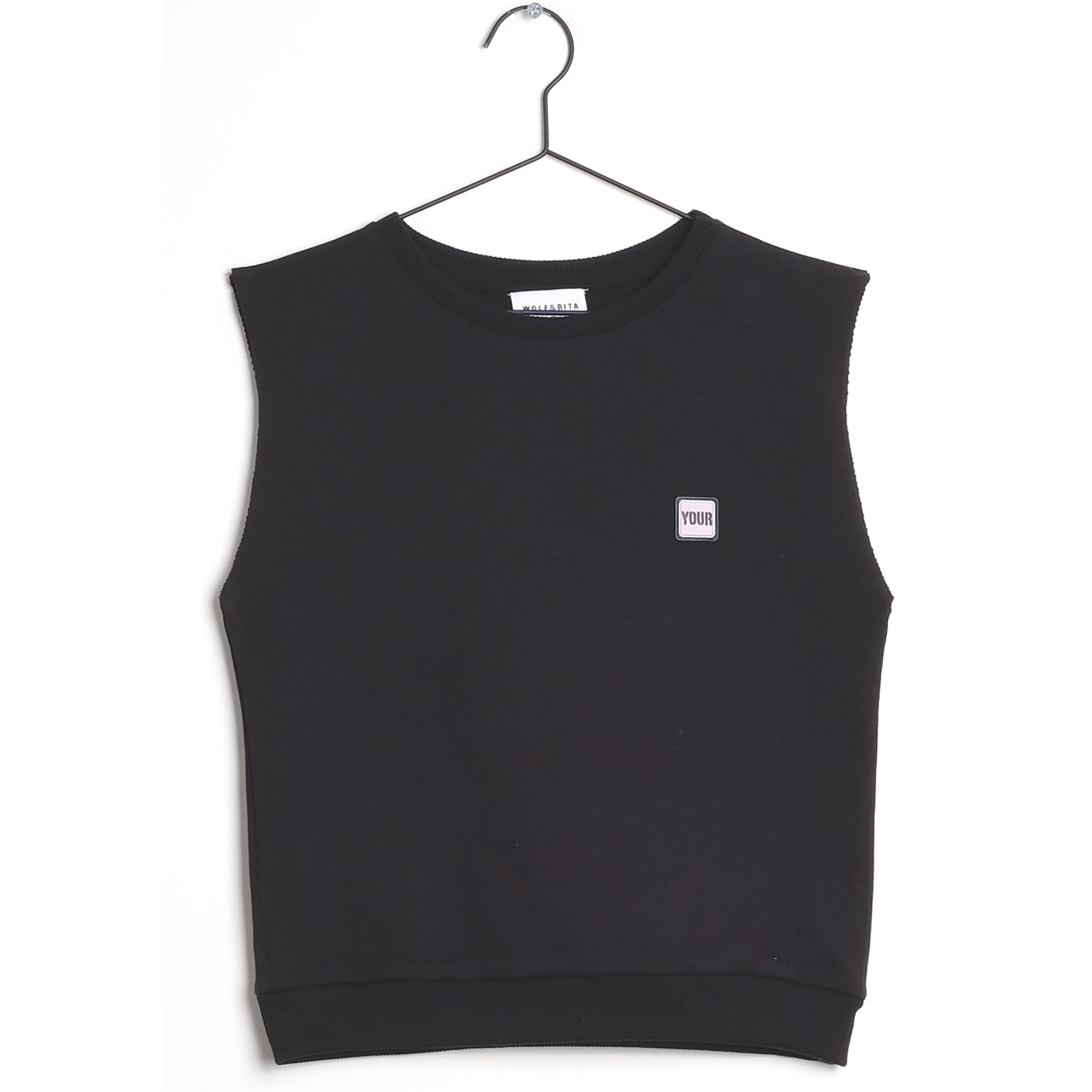 Girls Black Cotton T-shirt