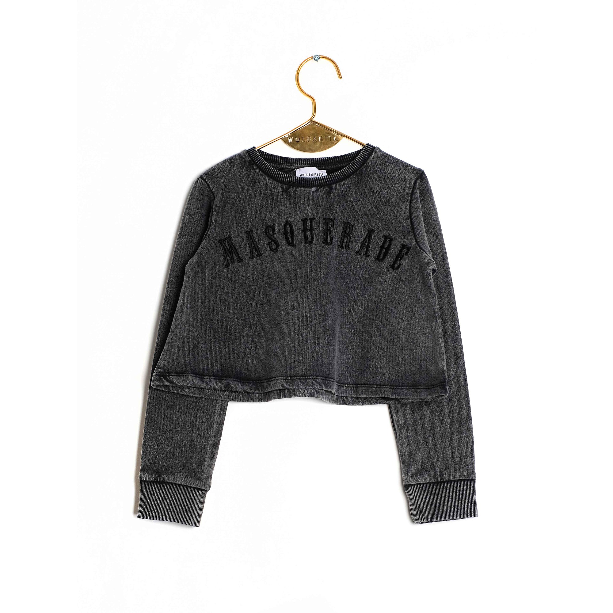 Girls Fade Out Grey Cotton Jumper