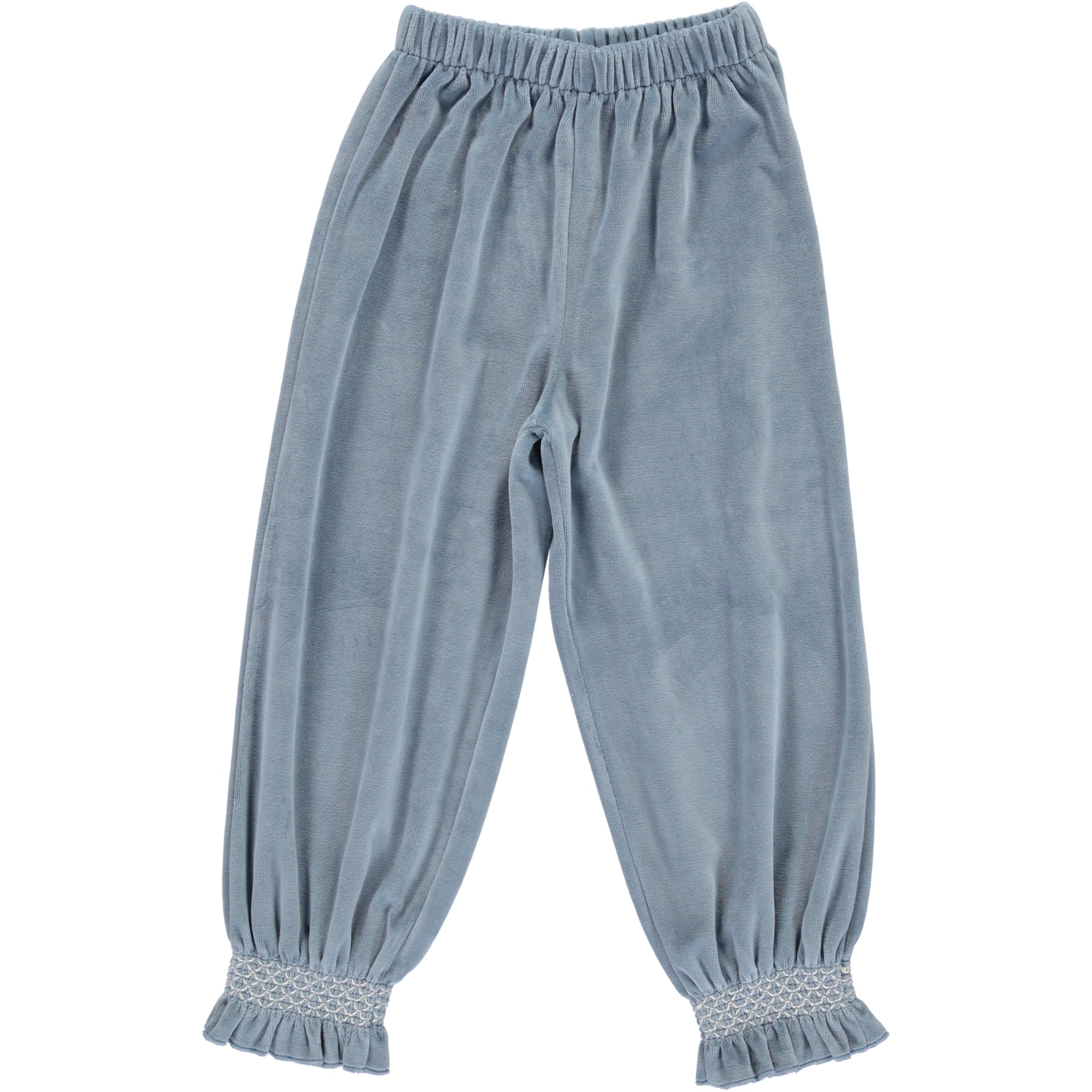 Girls Blue Velvet Trousers