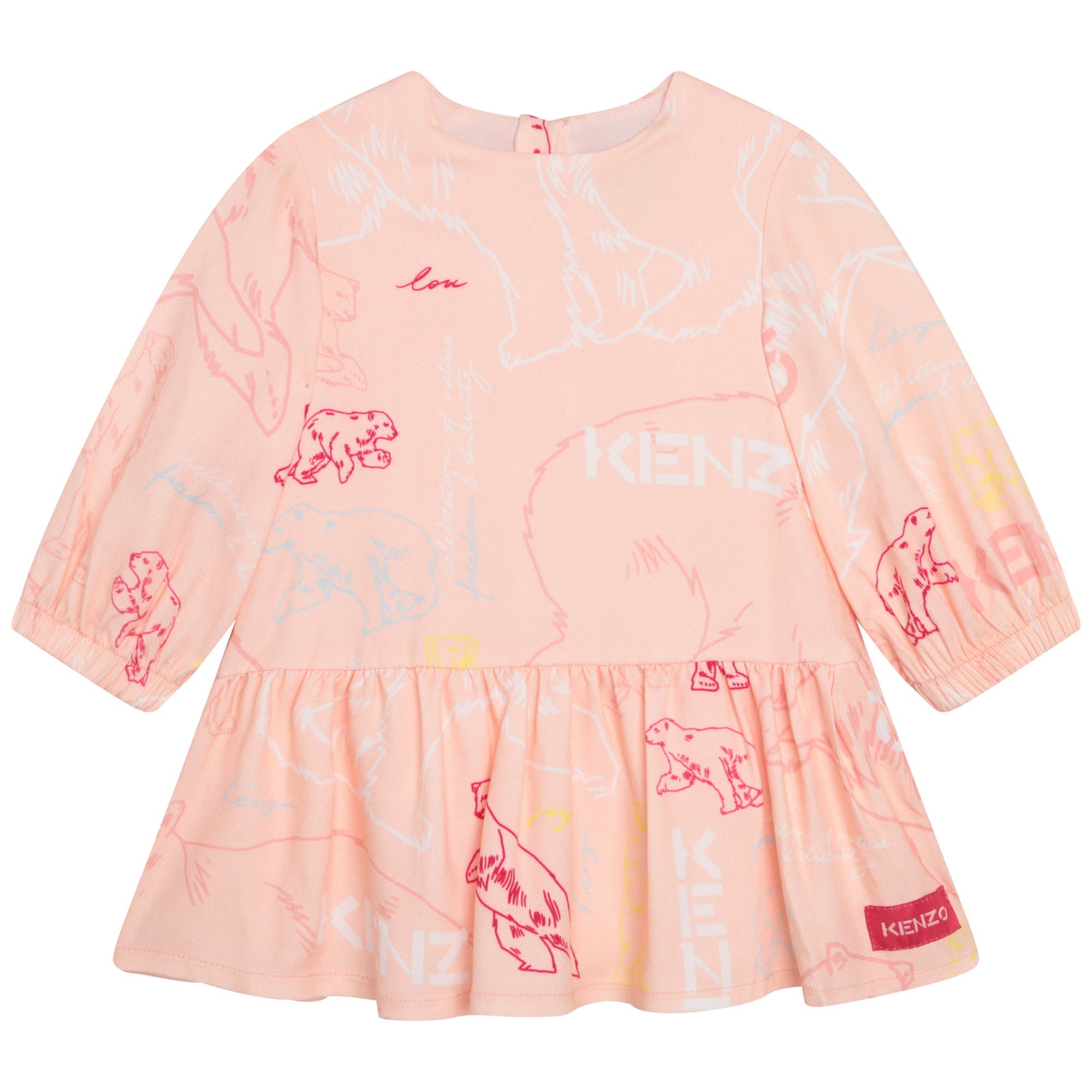 Baby Girls Pink Printed Dress