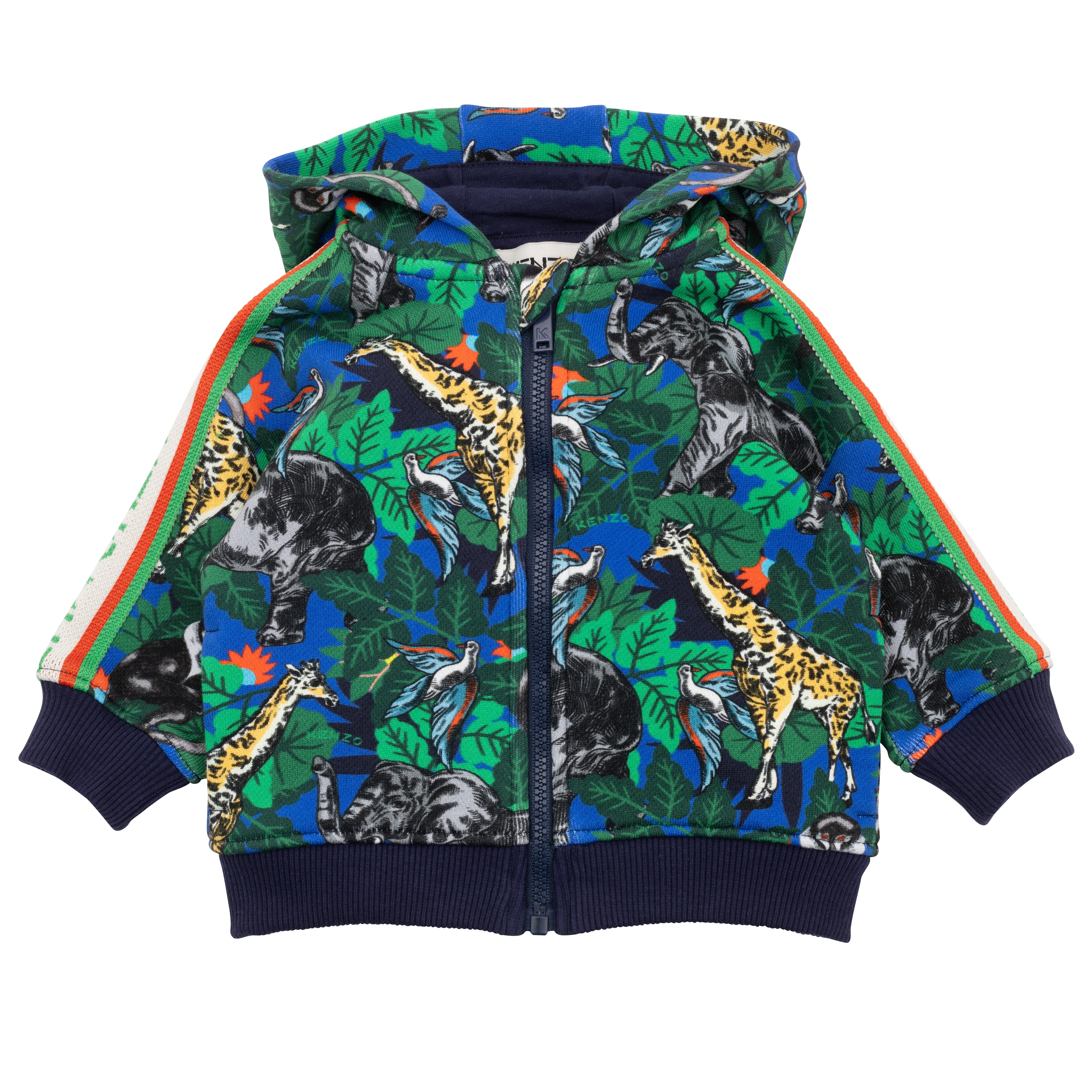 Baby Boys Green Hooded Zip-Up Top
