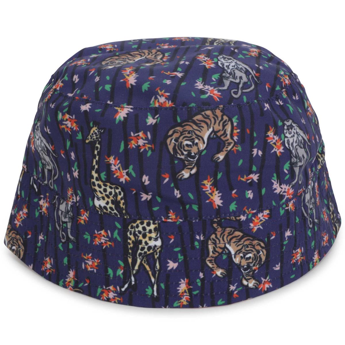 Girls Navy Printed Hat