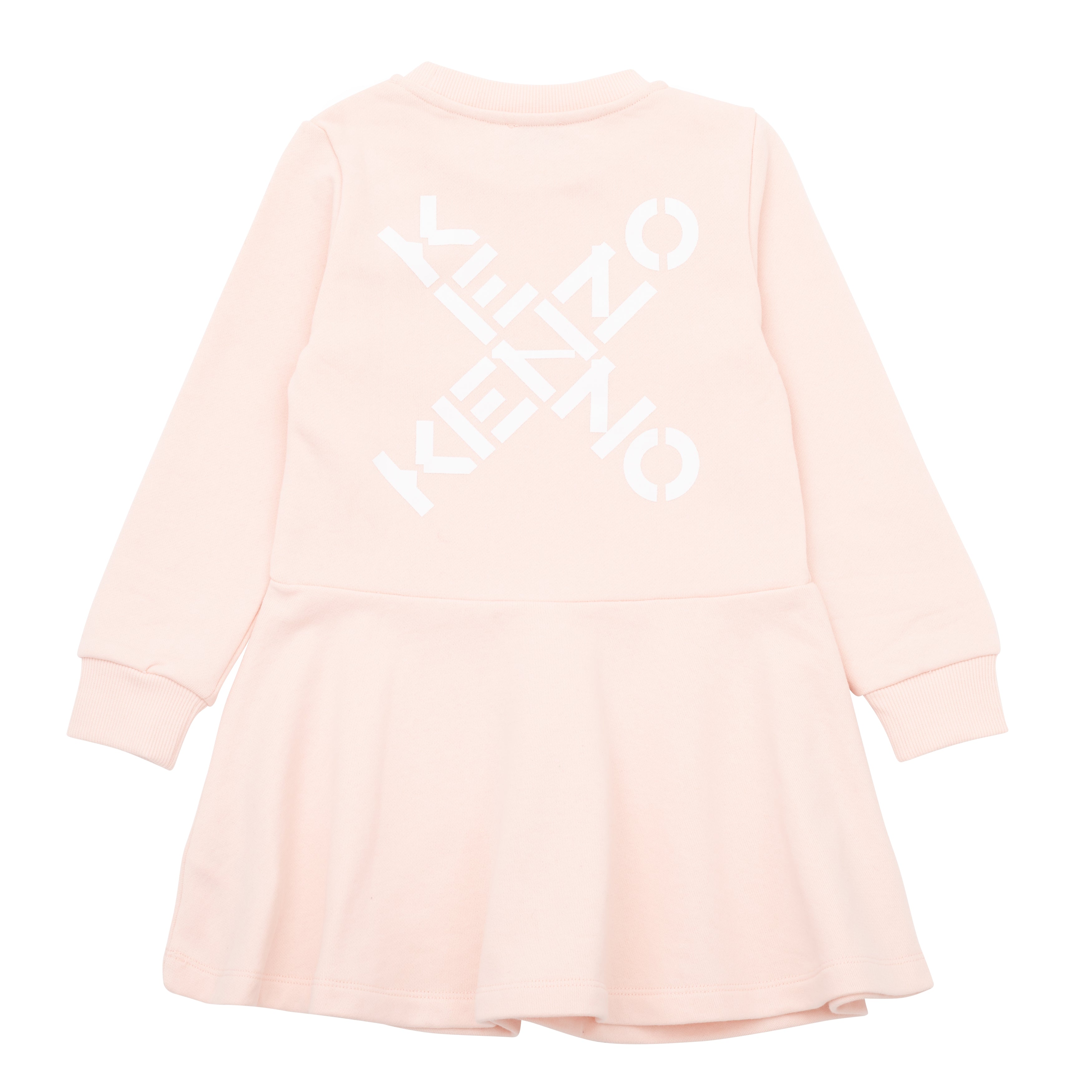 Girls Pink Logo Cotton Dress