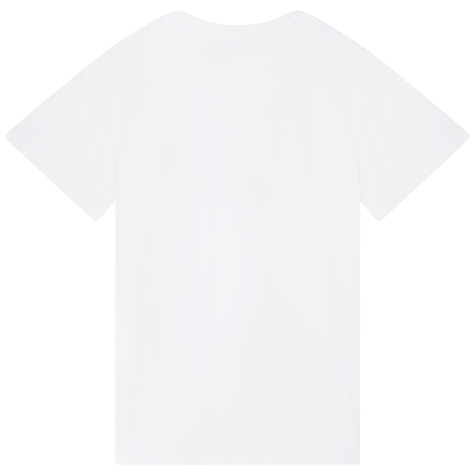 Girls White Tiger Cotton Dress