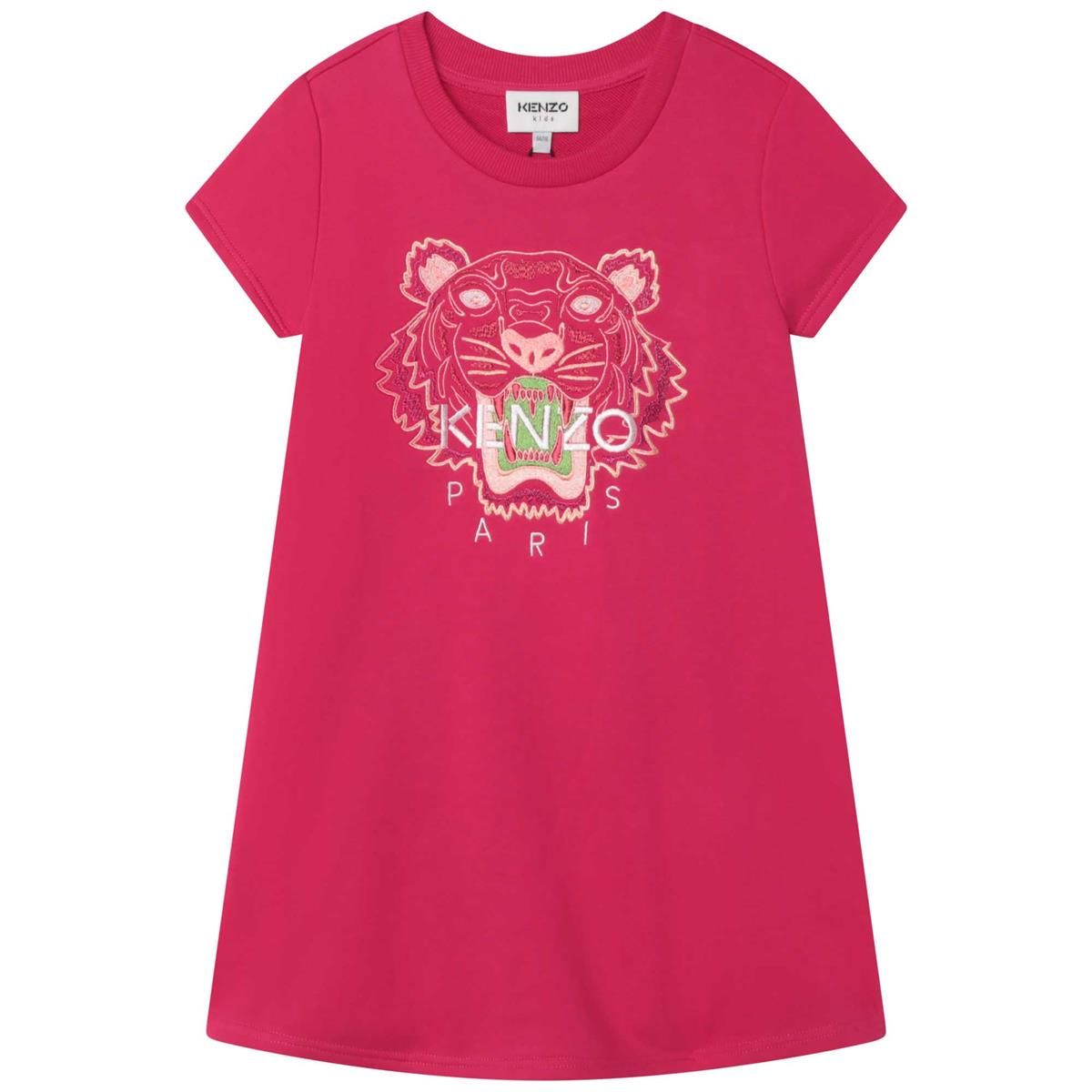 Girls Fuchsia Tiger Dress