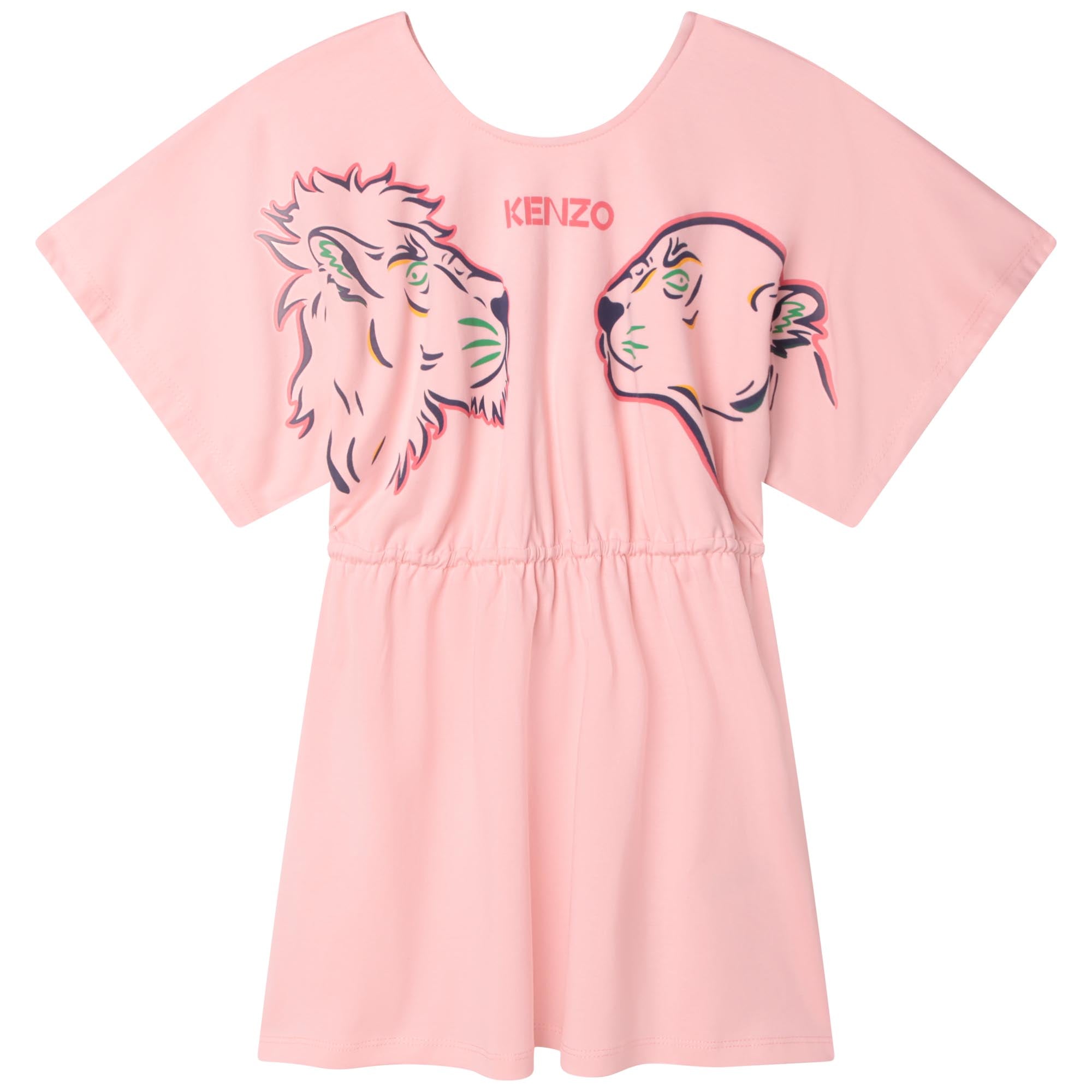 Girls Pink Logo Cotton Dress