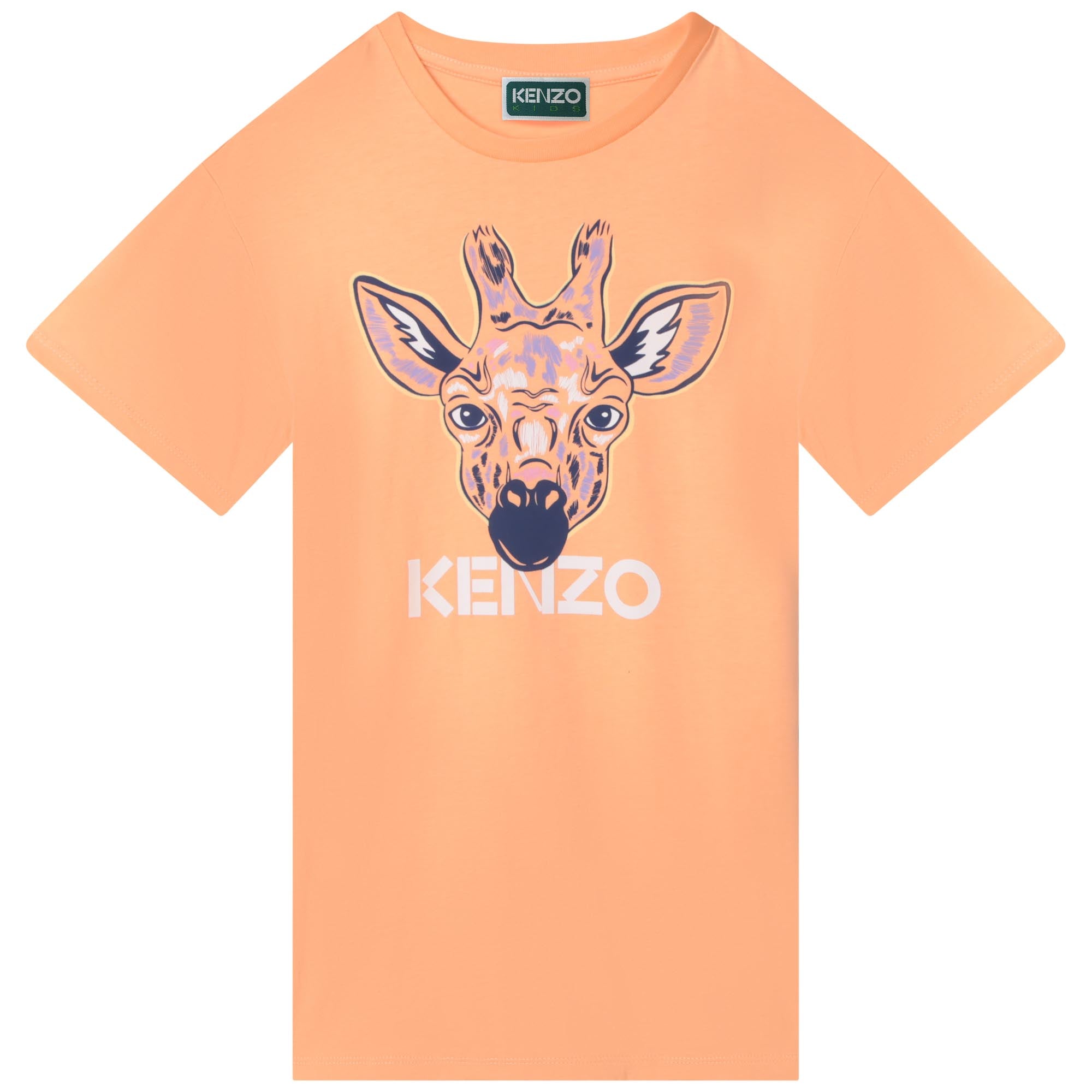 Girls Orange Logo Cotton Dress