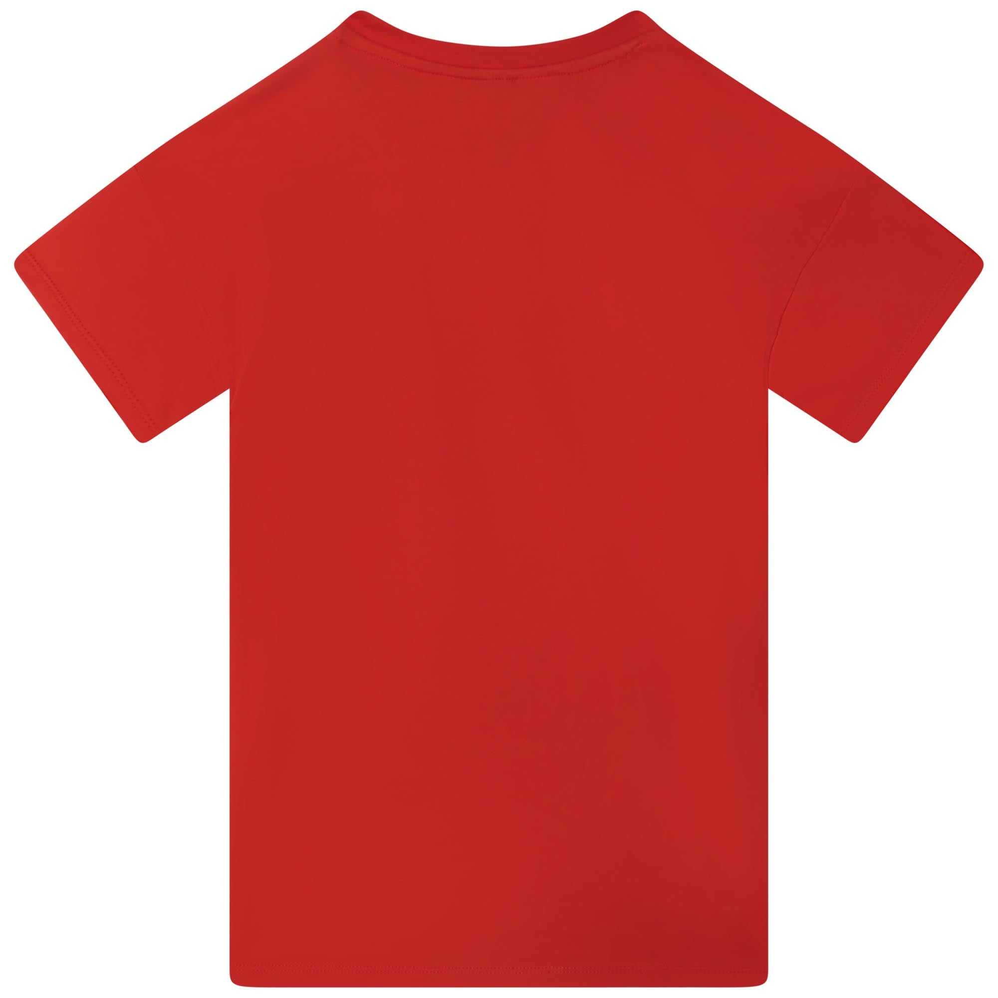 Girls Red Logo Cotton Dress