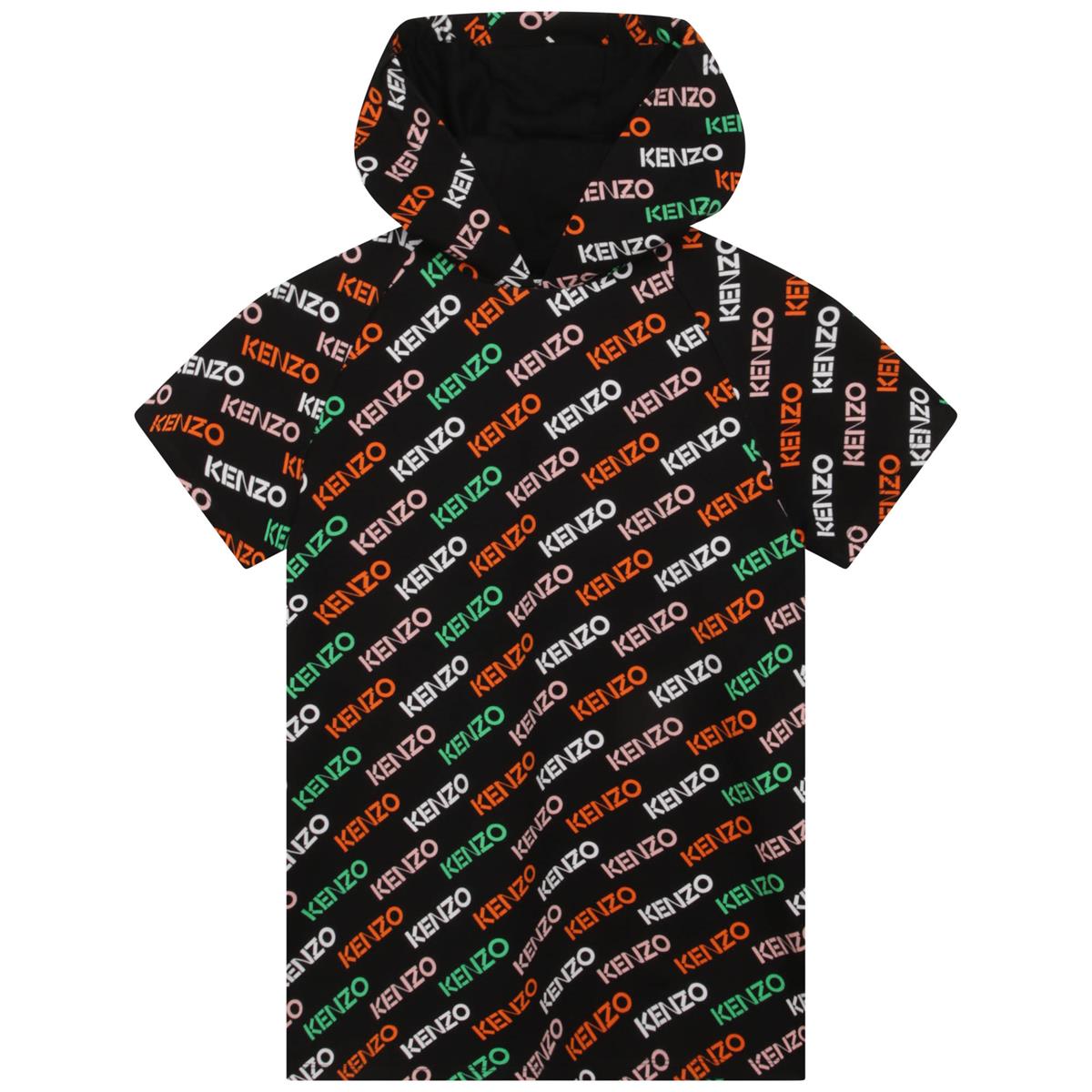 Girls Black Logo Dress