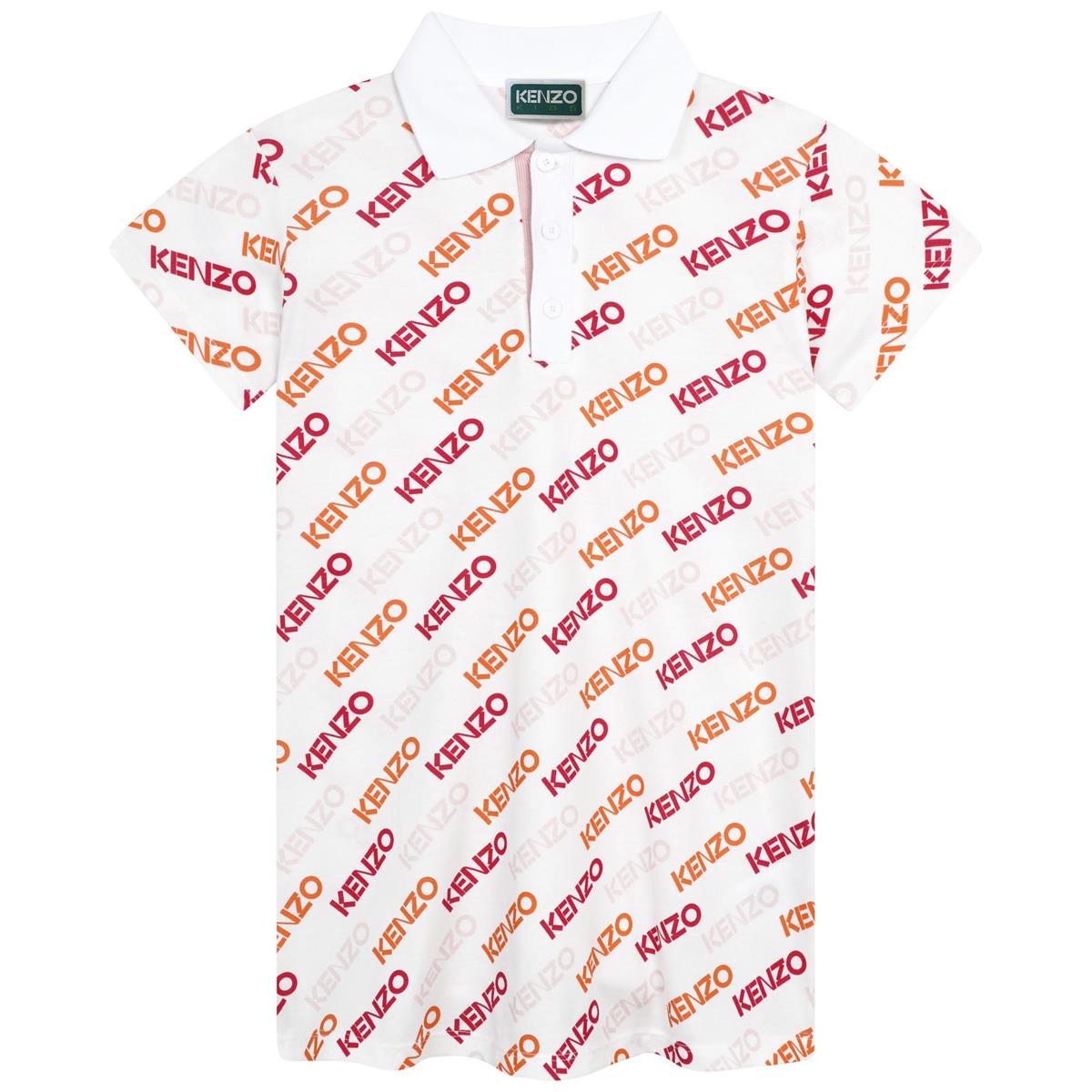 Girls White Logo Dress