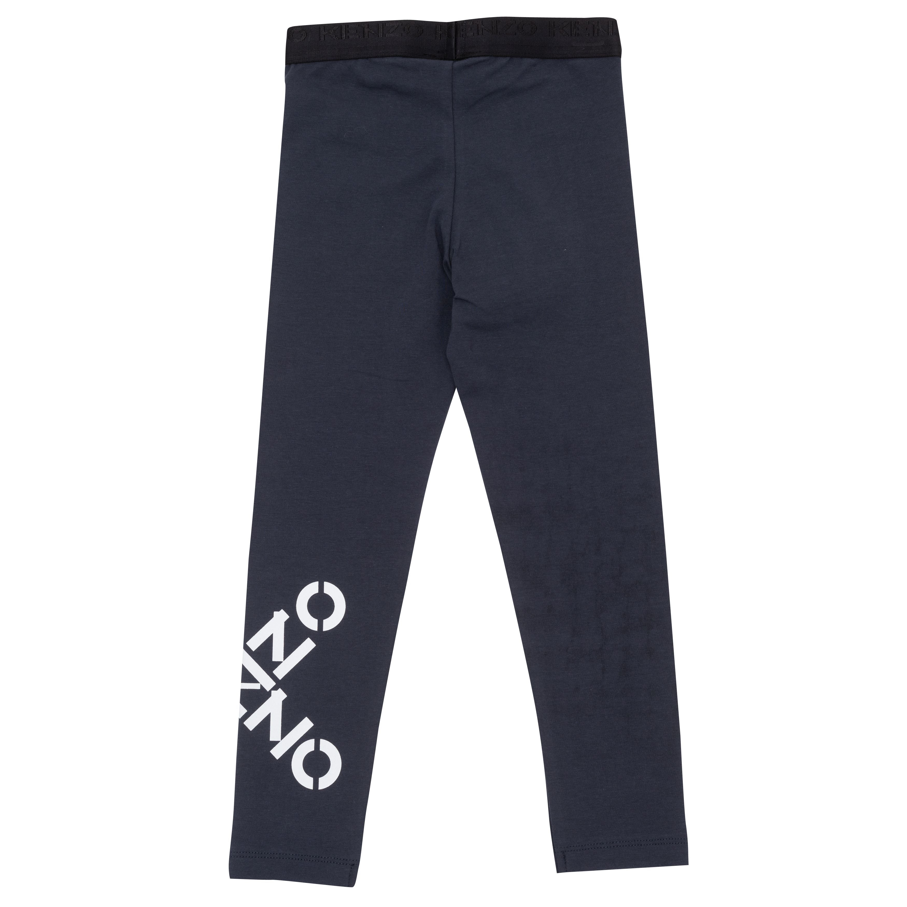 Girls Dark Cotton Leggings