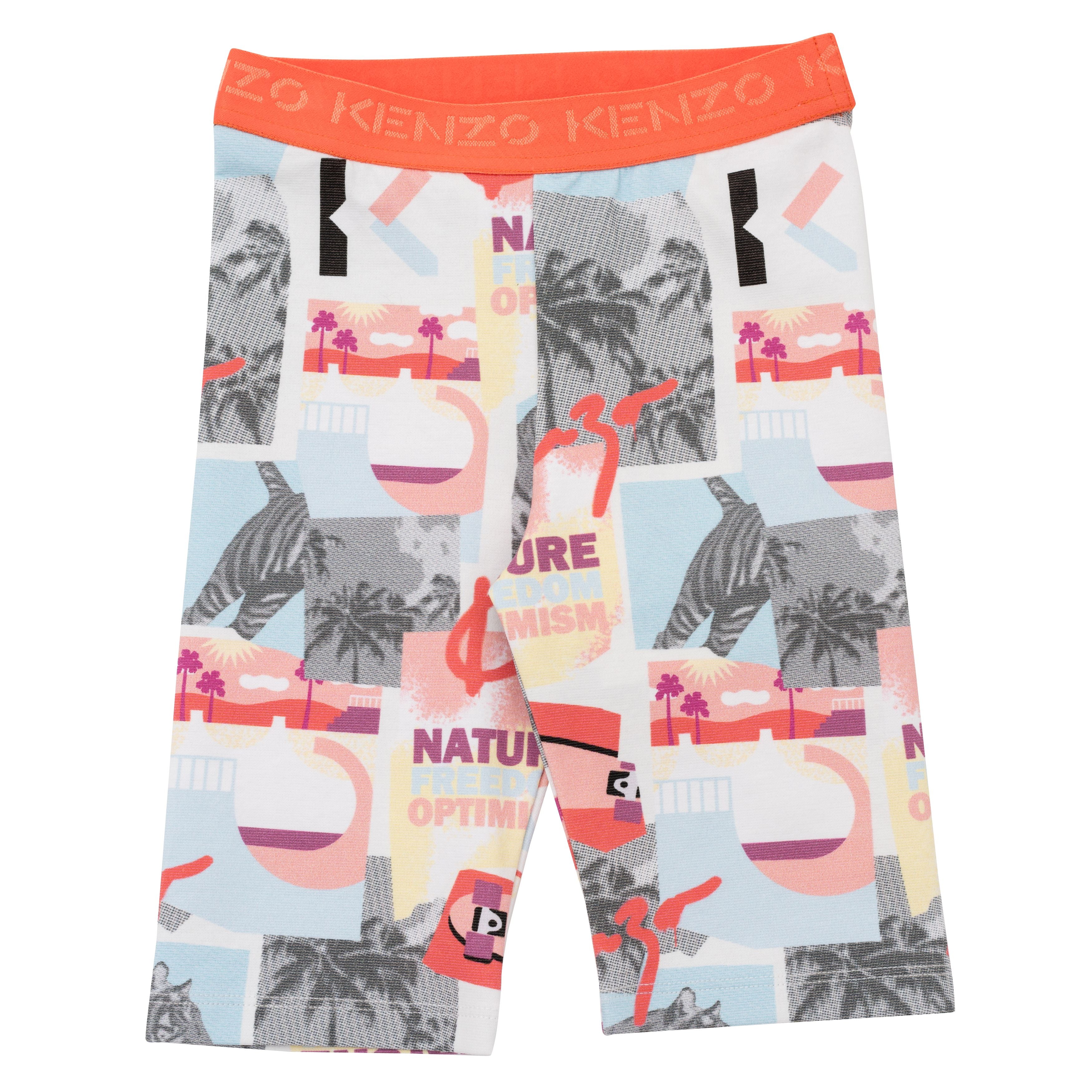 Girls Multicolor Short Leggings