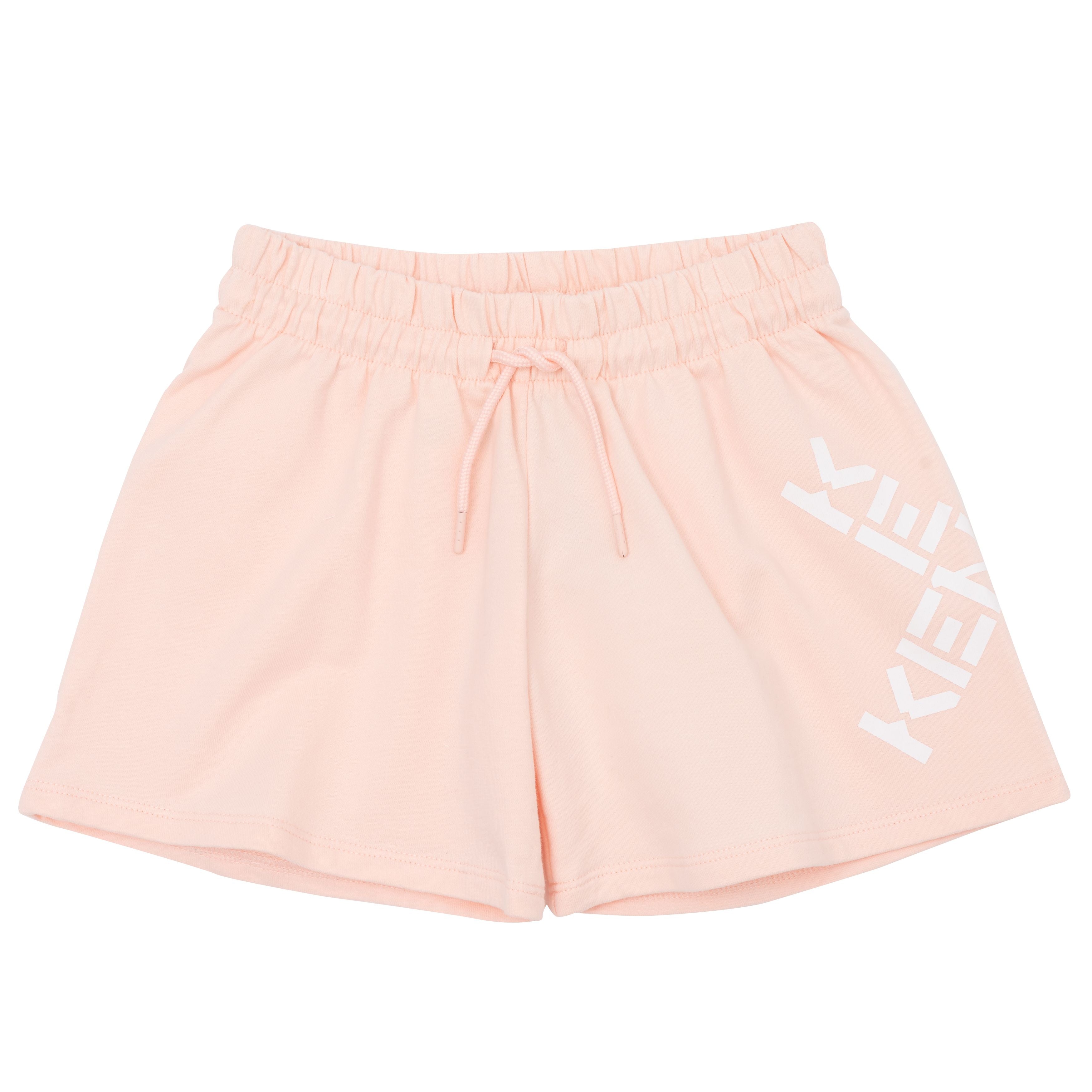 Girls Pink Cotton Shorts