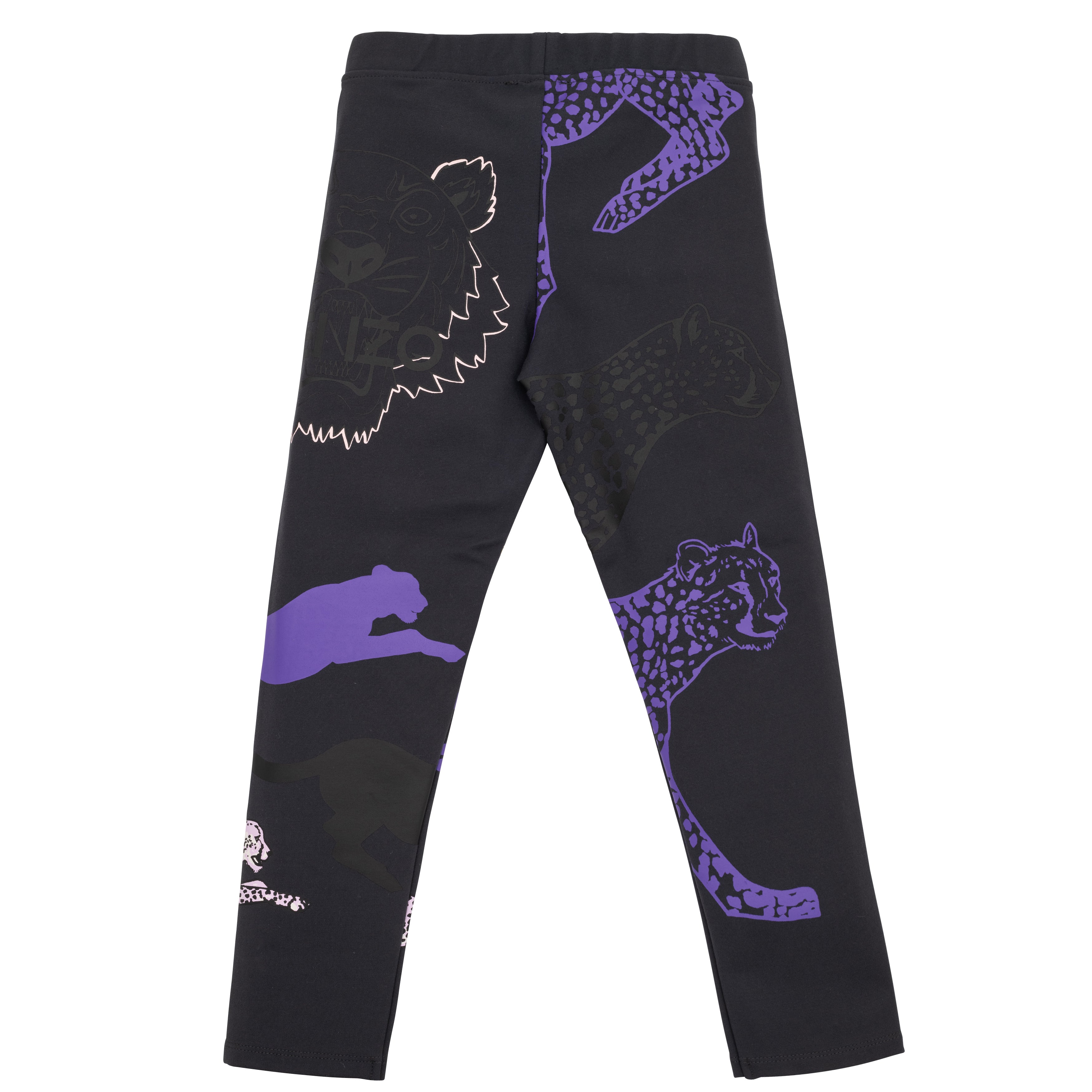 Girls Dark Grey Logo Leggings