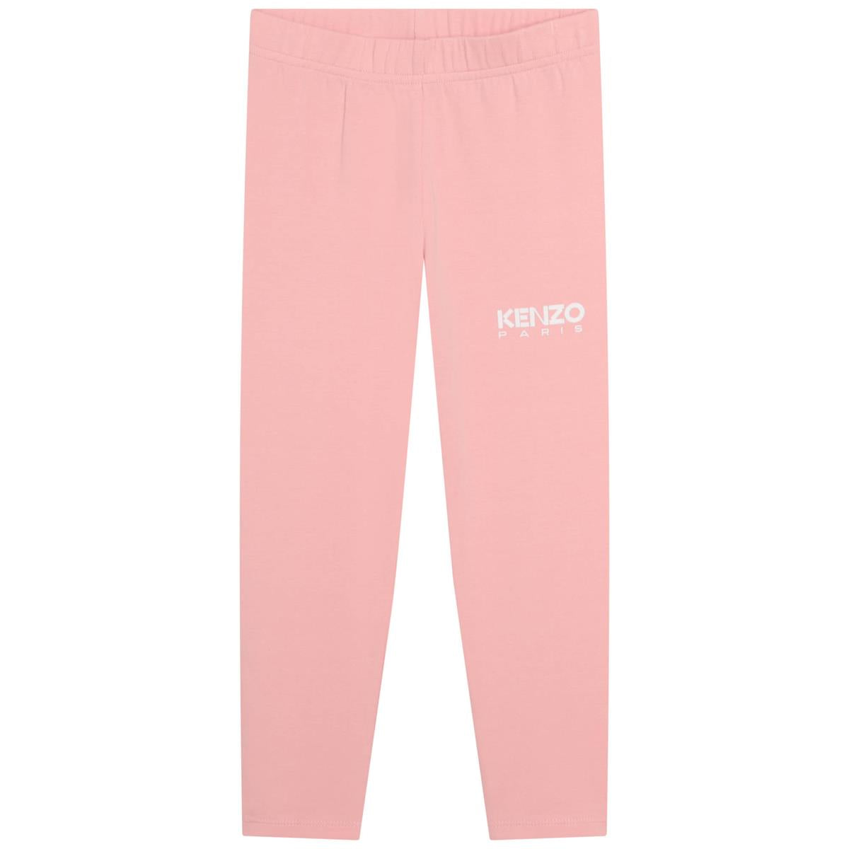 Girls Pink Logo Leggings