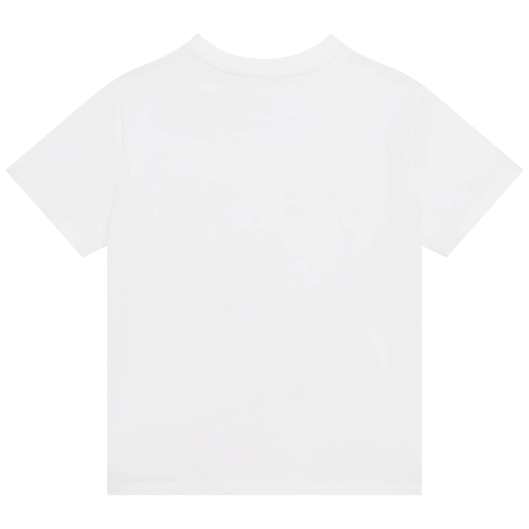Girls White Tiger Cotton T-Shirt