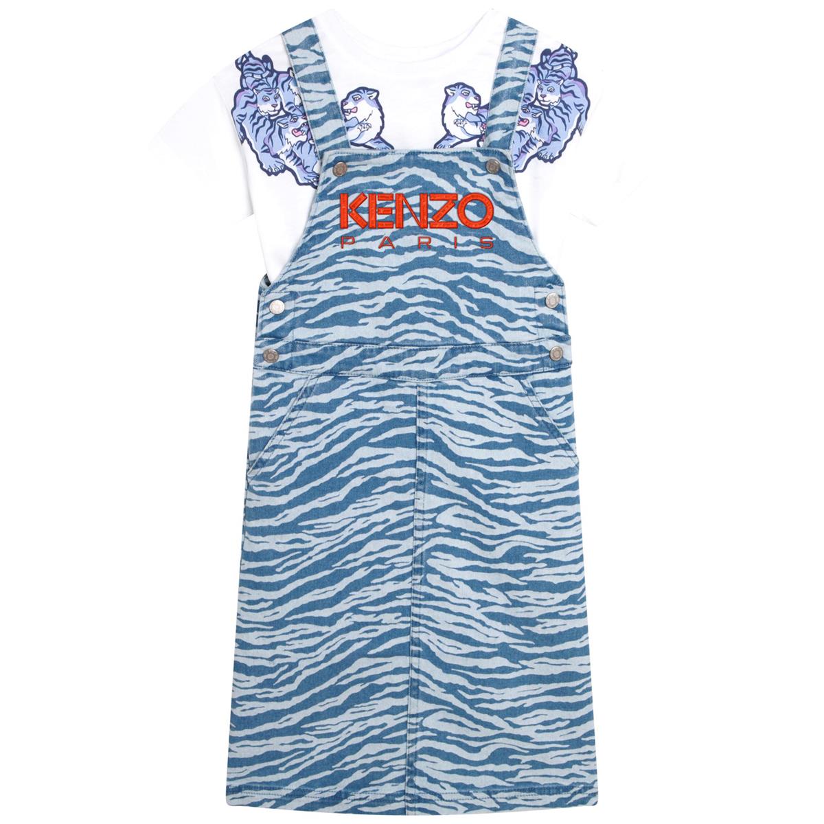 Girls Blue Logo Dress