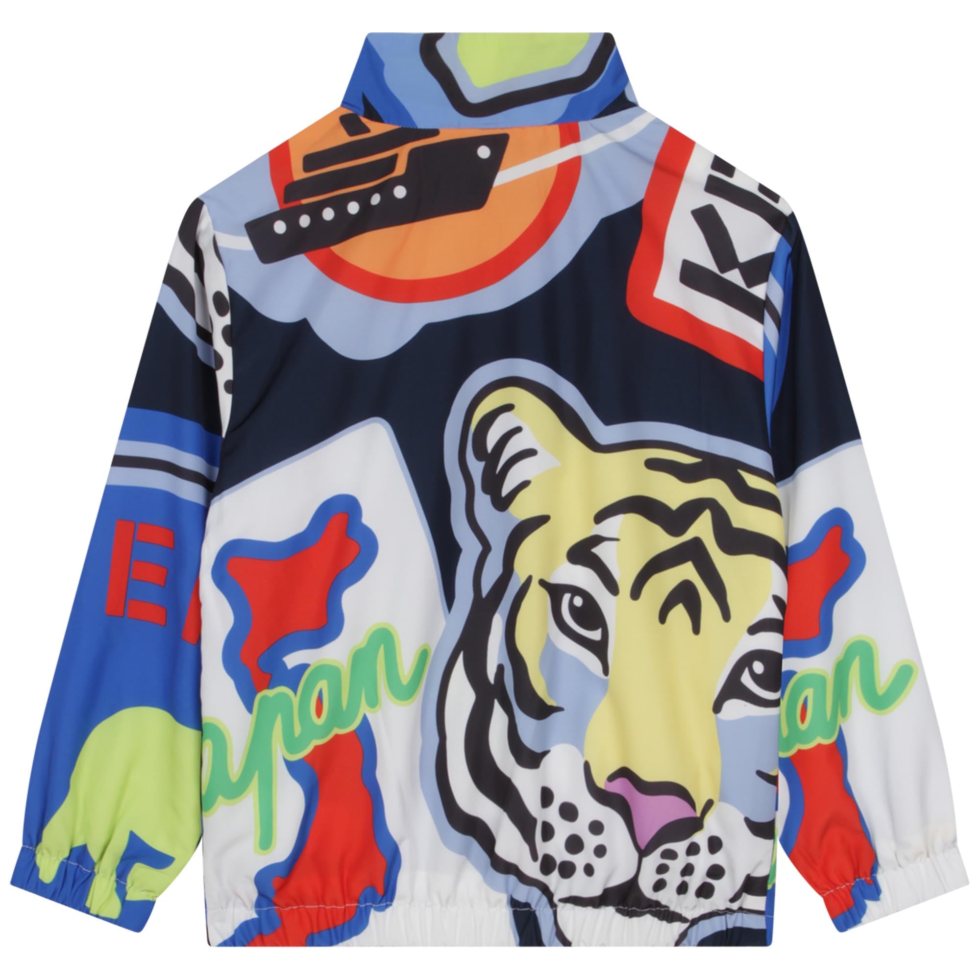 Boys Navy Logo Zip-Up Jacket